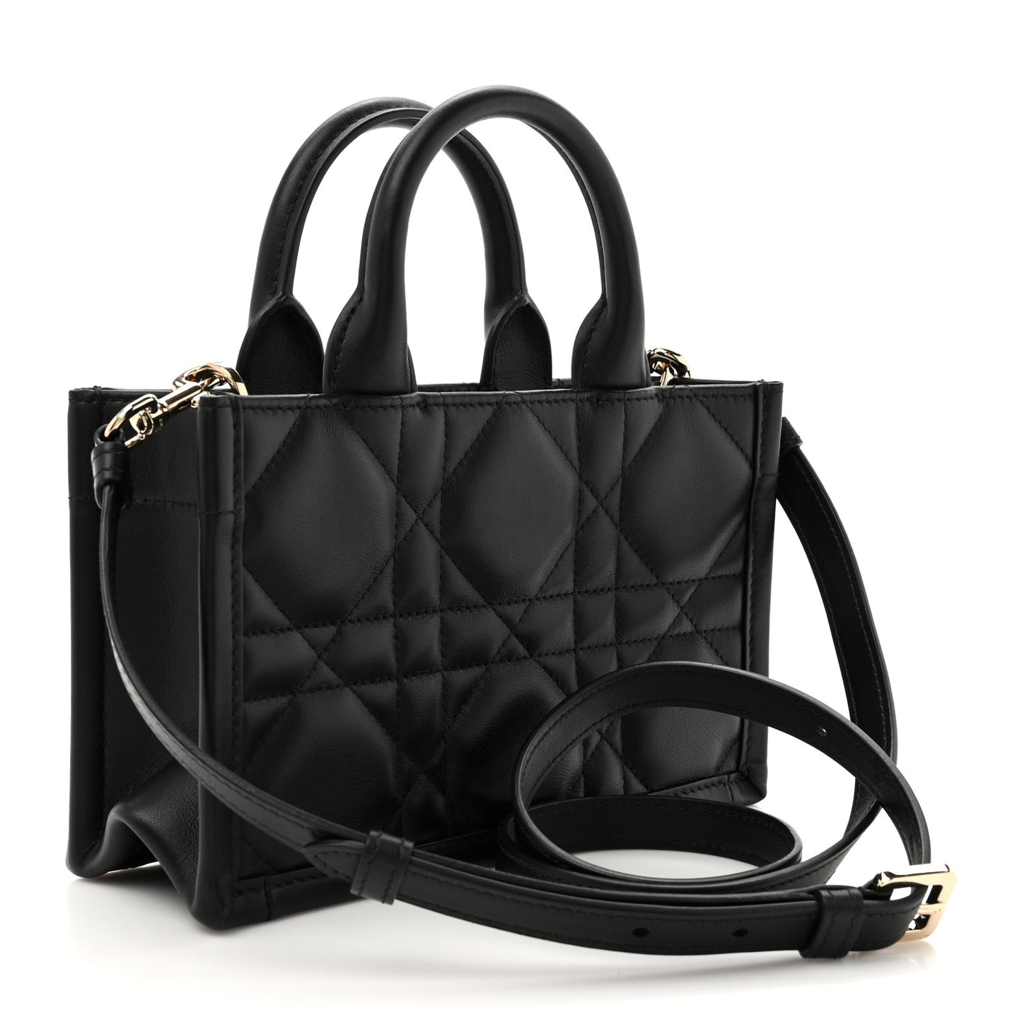 Calfksin Macrocannage Mini Book Tote Black