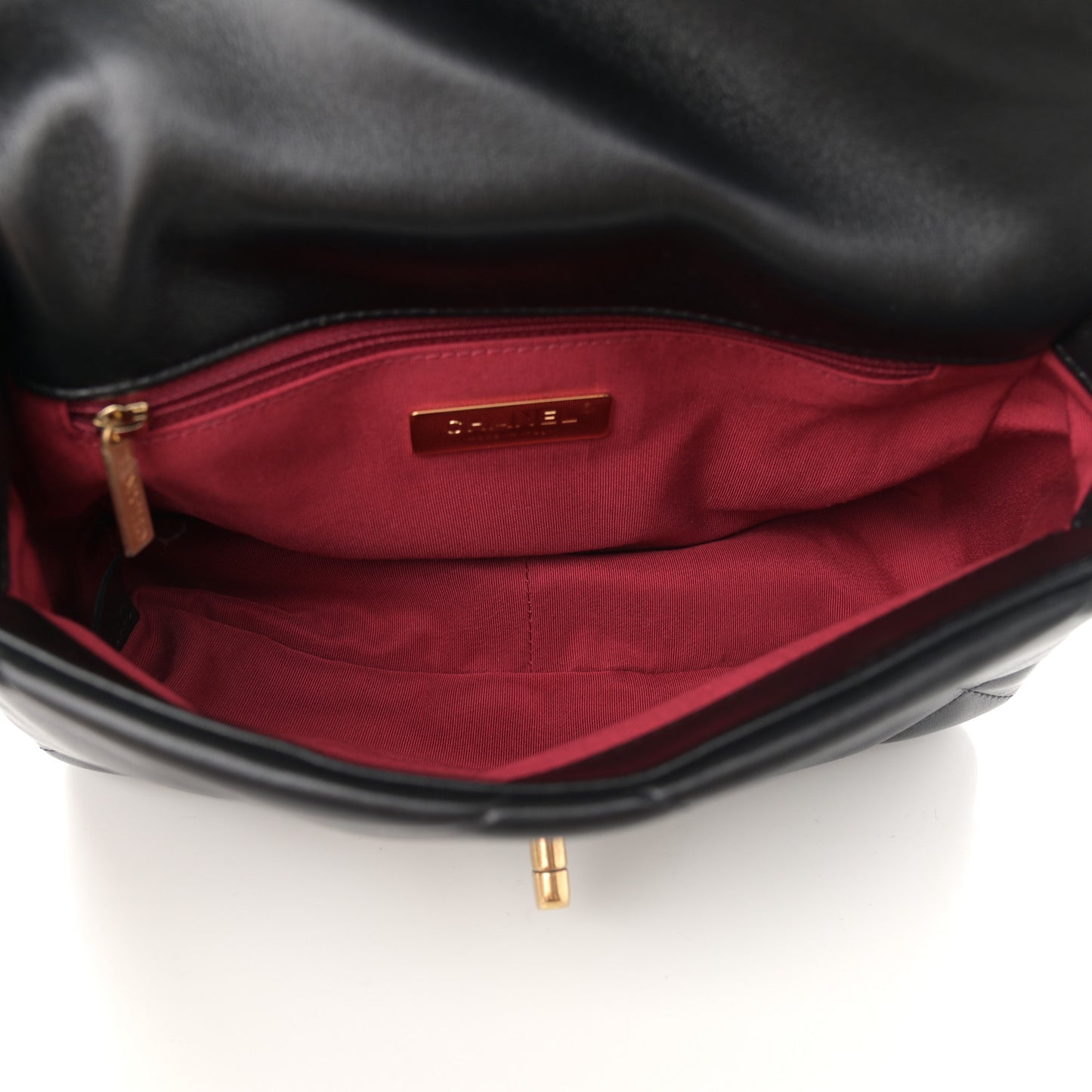 Lambskin Quilted Medium Chanel 19 Flap Black