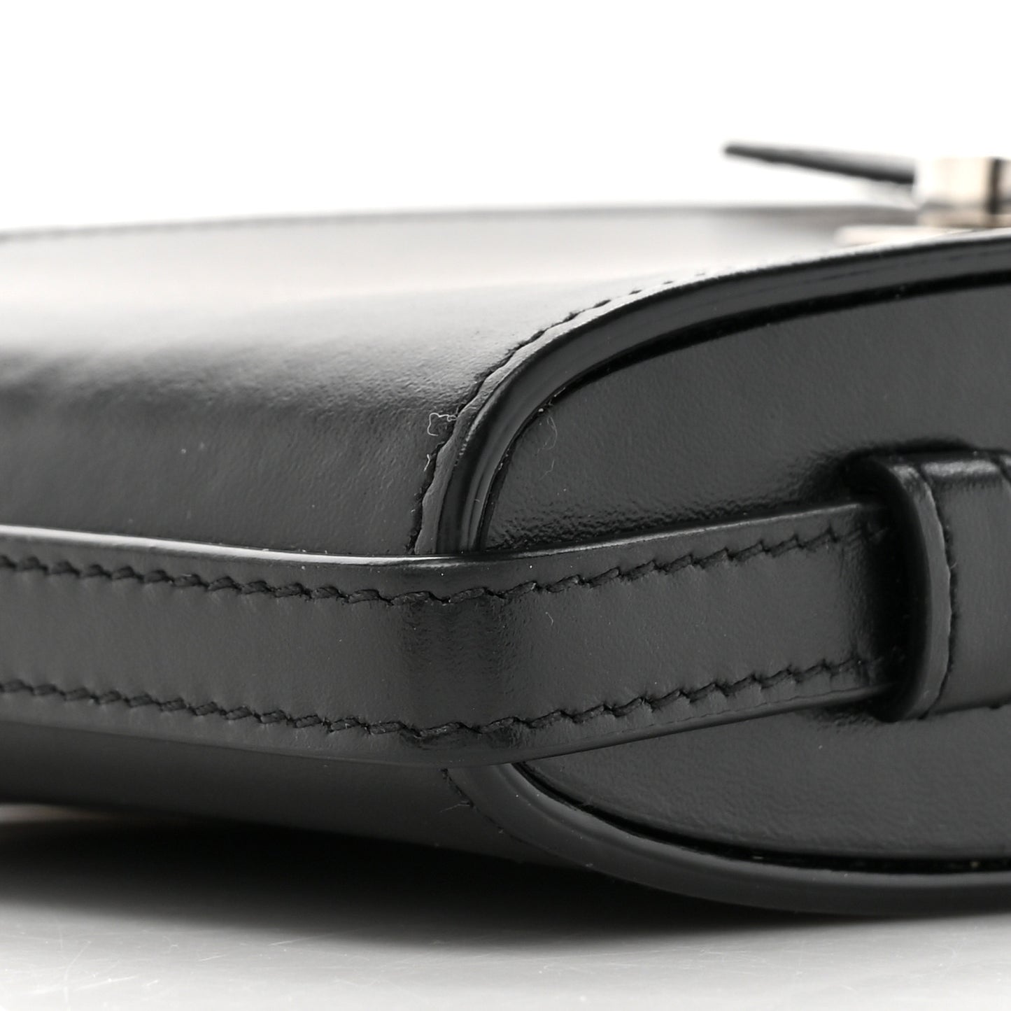 Calfskin Phone Holder Crossbody Black