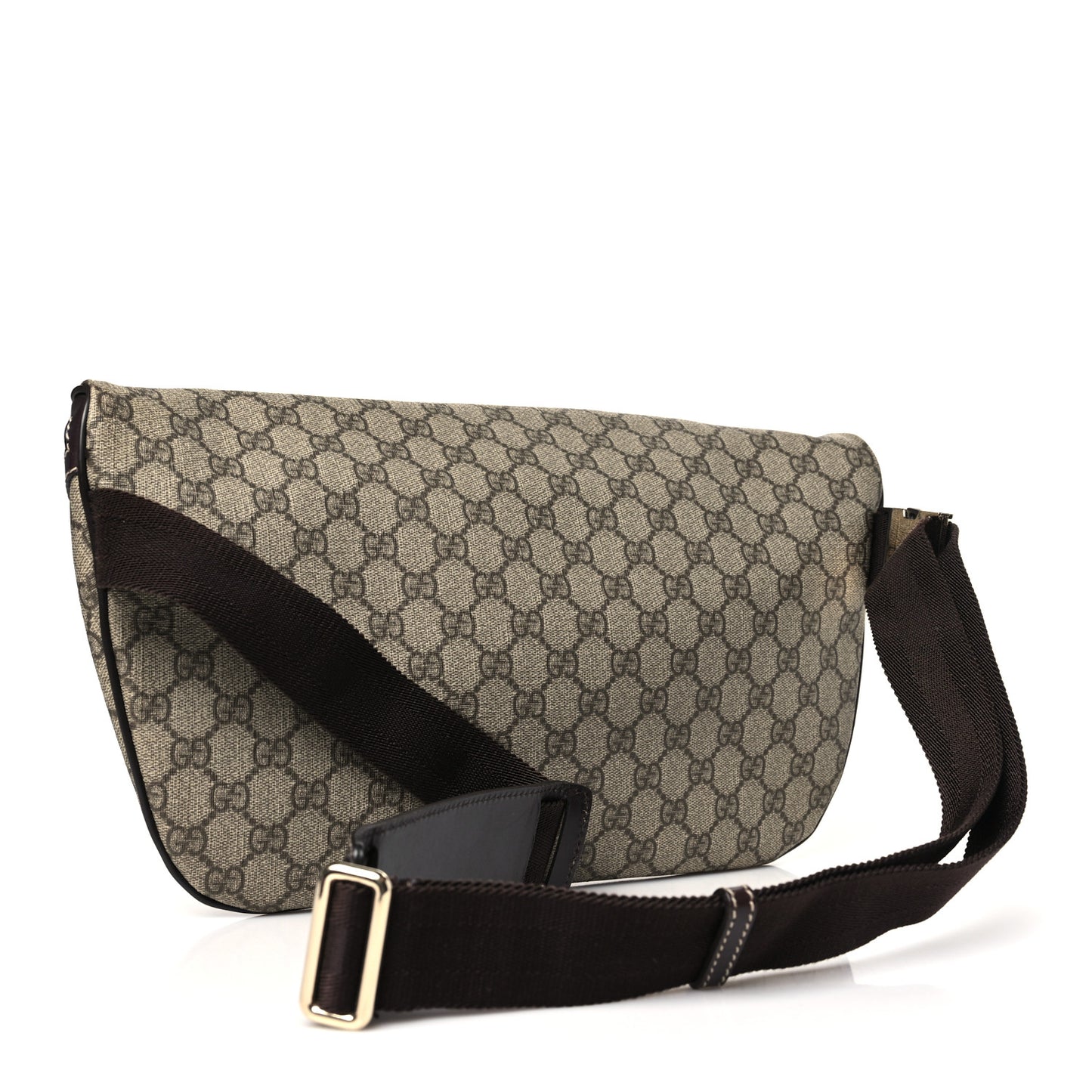 GG Supreme Monogram Belt Bag Dark Brown