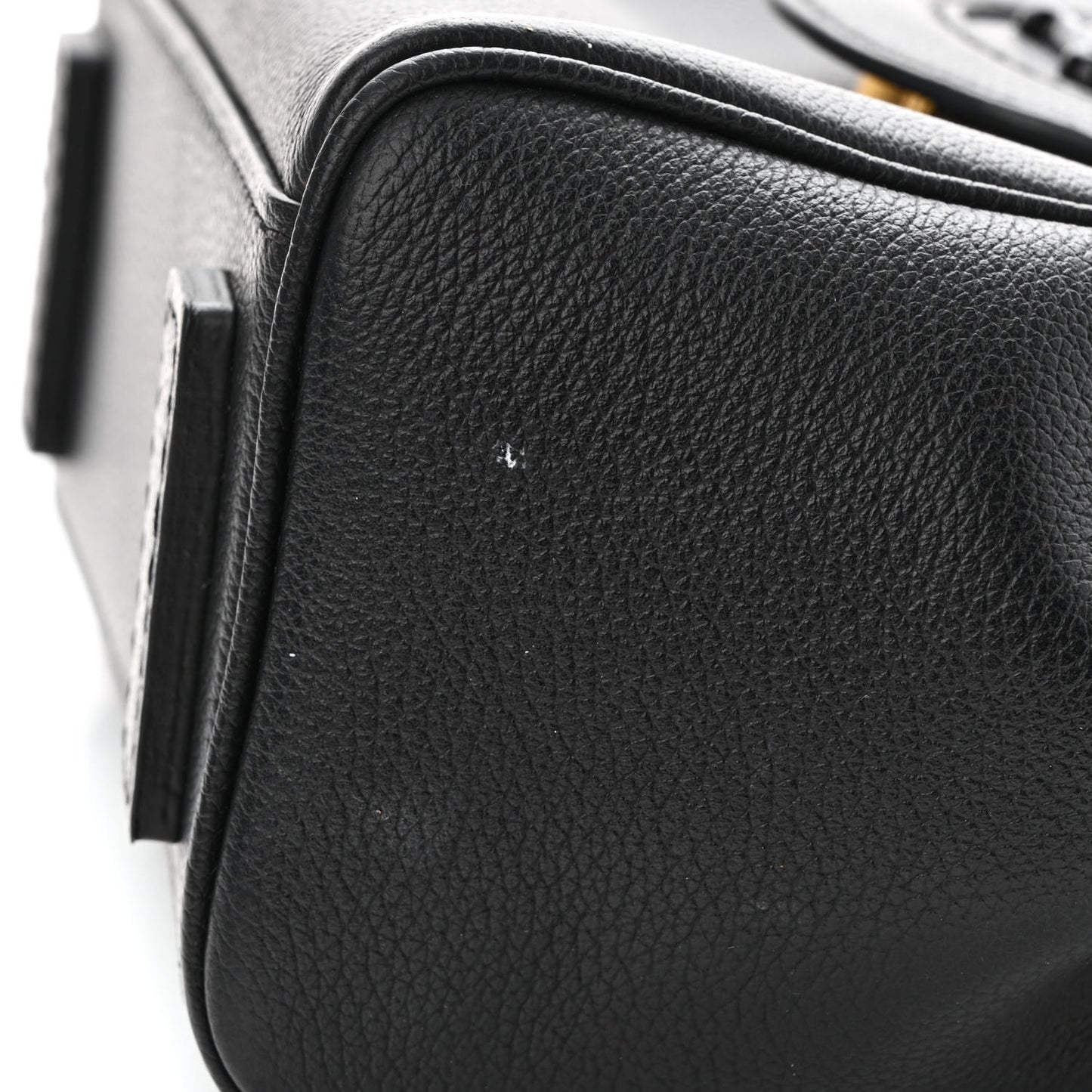 Grained Calfskin Small La Medusa Top Handle Bag Black Lilac