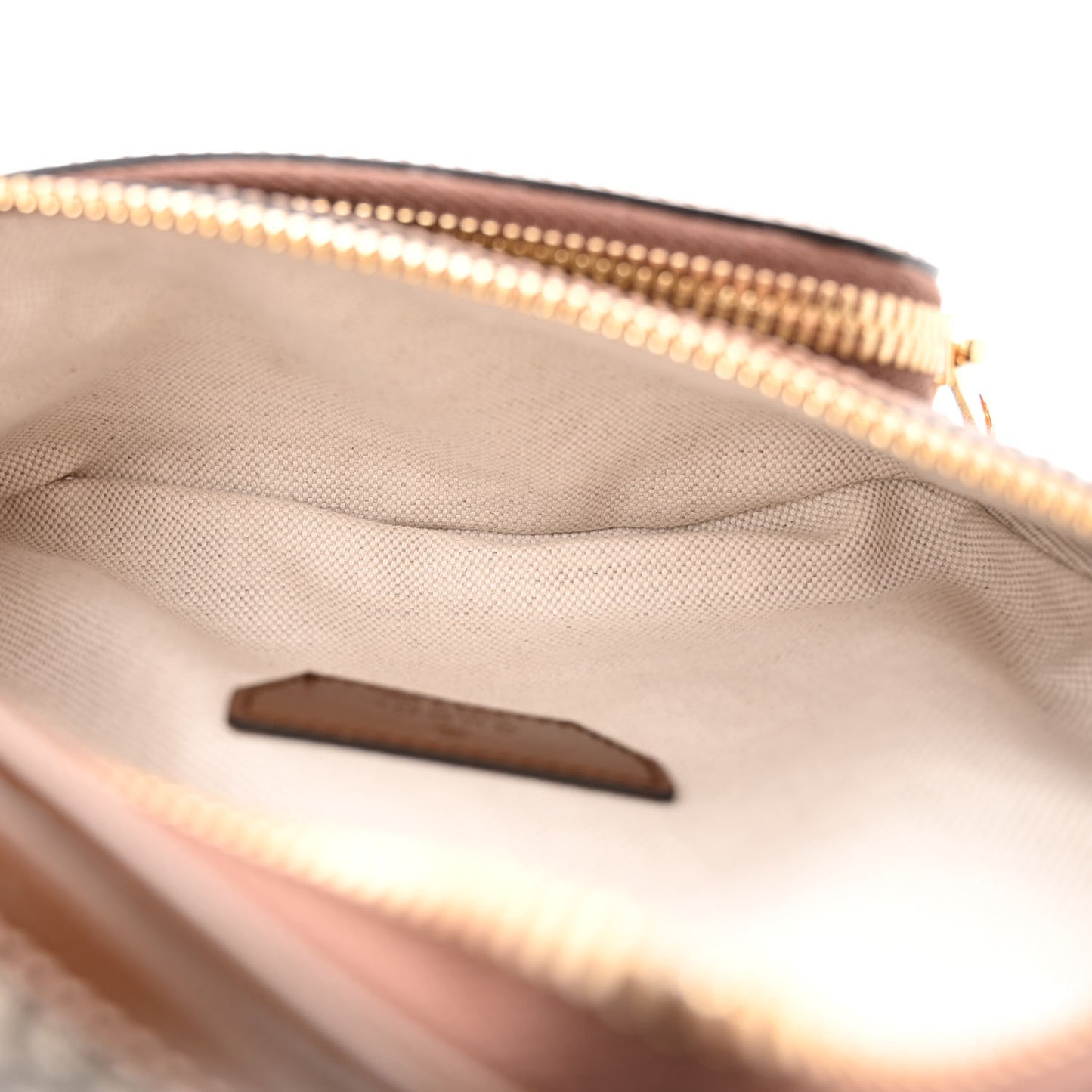 GG Supreme Monogram Textured Calfskin Retro Interlocking G Belt Bag Beige Ebony Brown Sugar