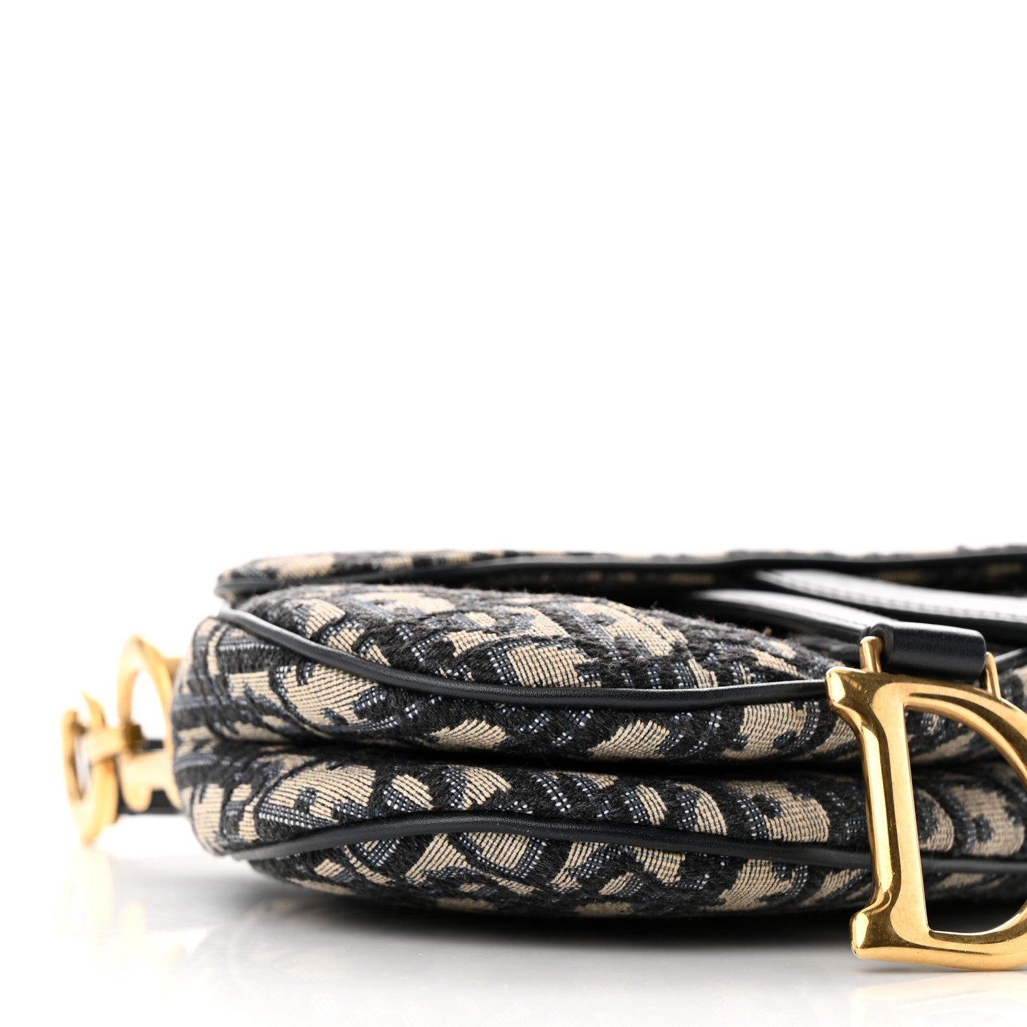 Christian Dior Oblique Mini Saddle Bag Blue 9 of 10