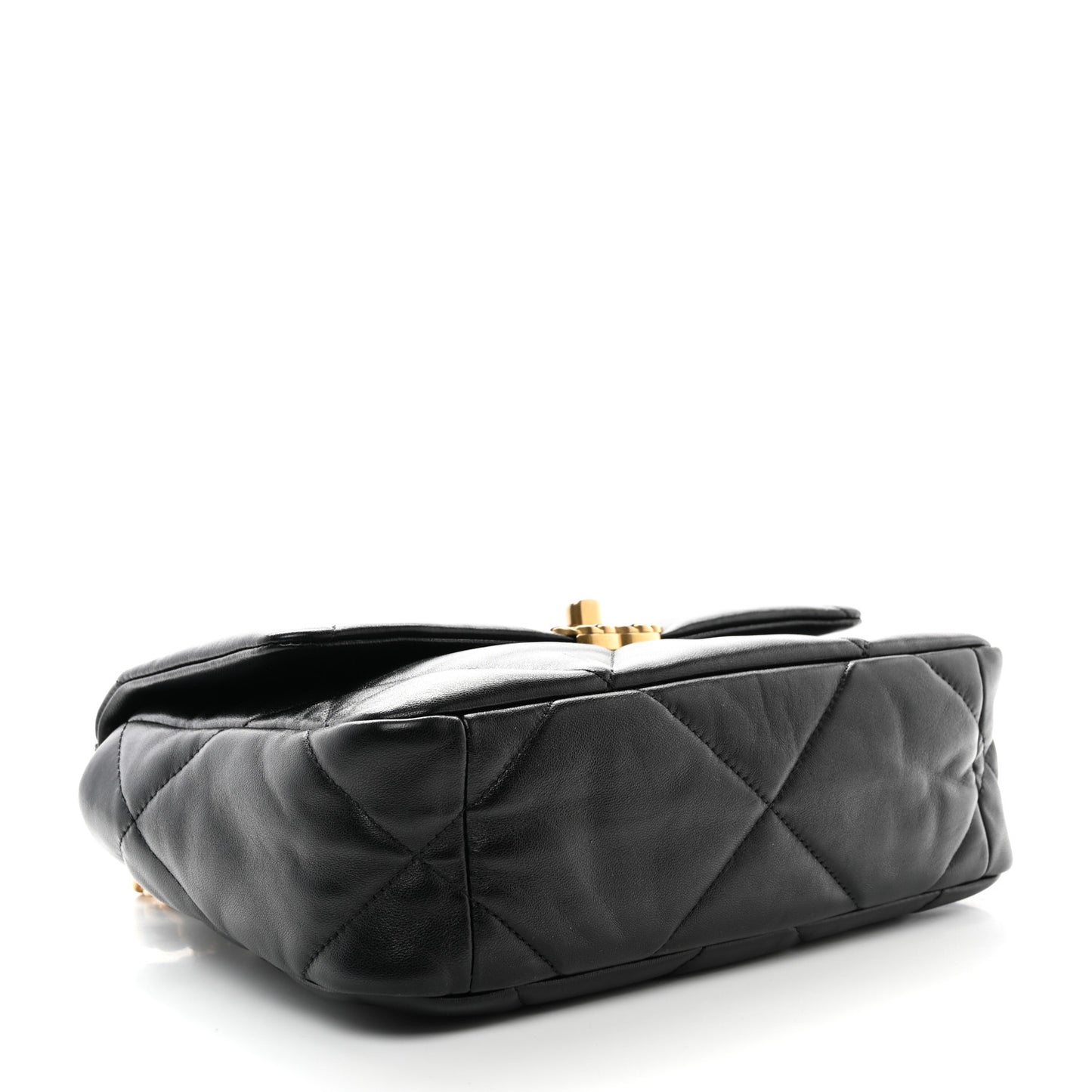 Lambskin Quilted Medium Chanel 19 Flap Black