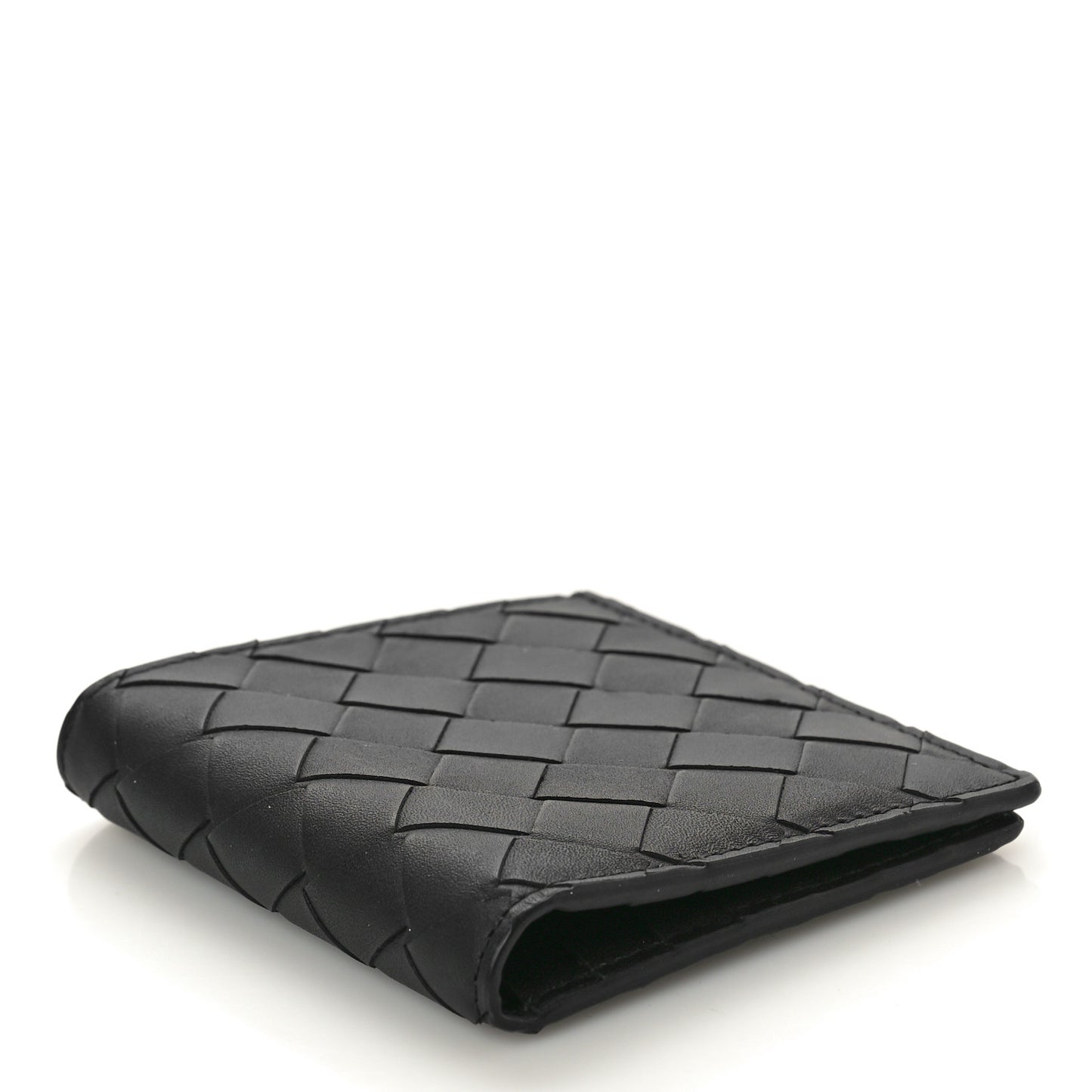 Nappa Intrecciato Medium Bi-Fold Wallet Black