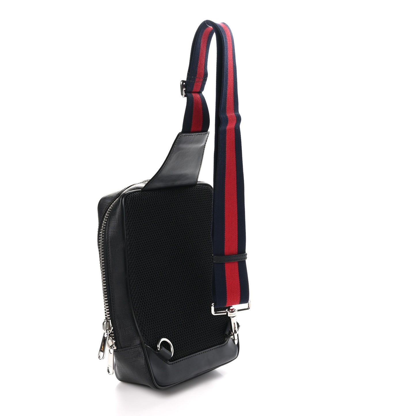 GG Supreme Monogram Web Belt Bag Black Grey