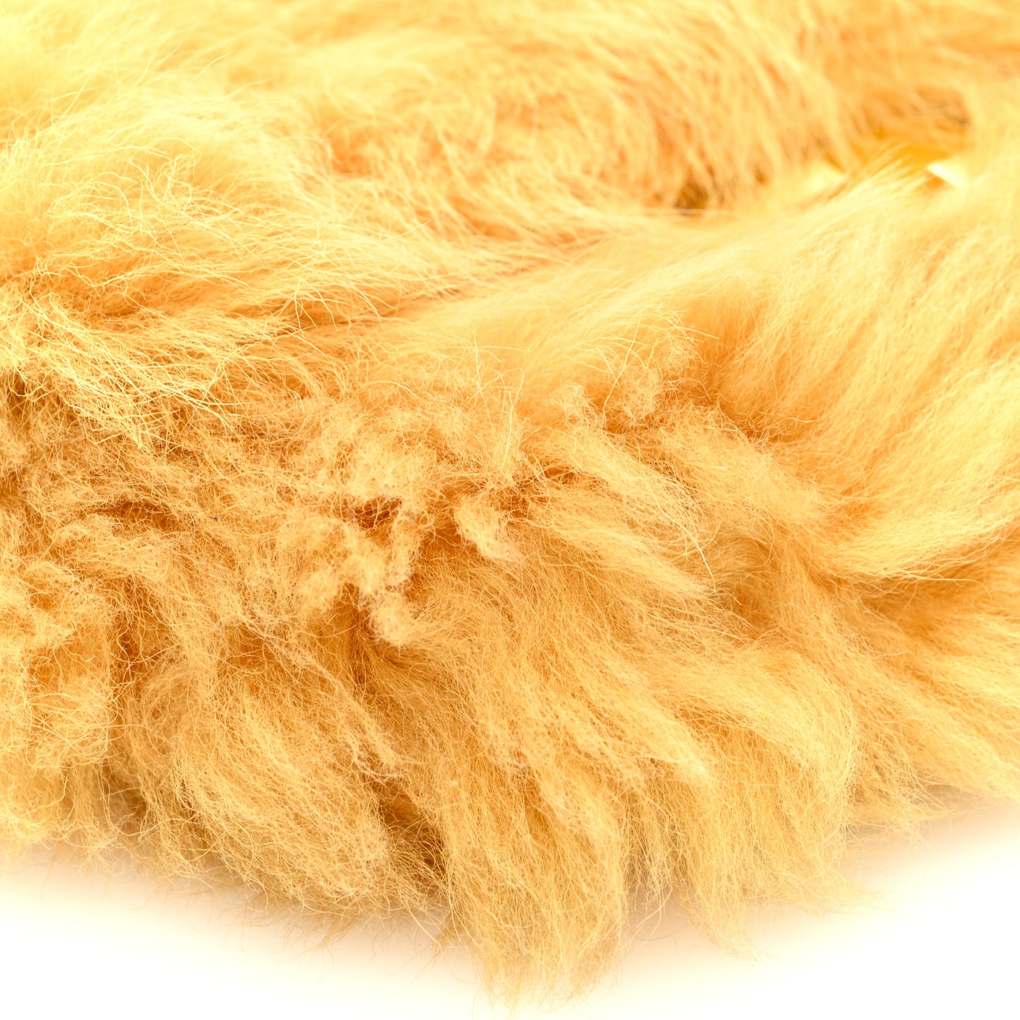 Shearling Shiny Nappa Mini Baguette Yellow