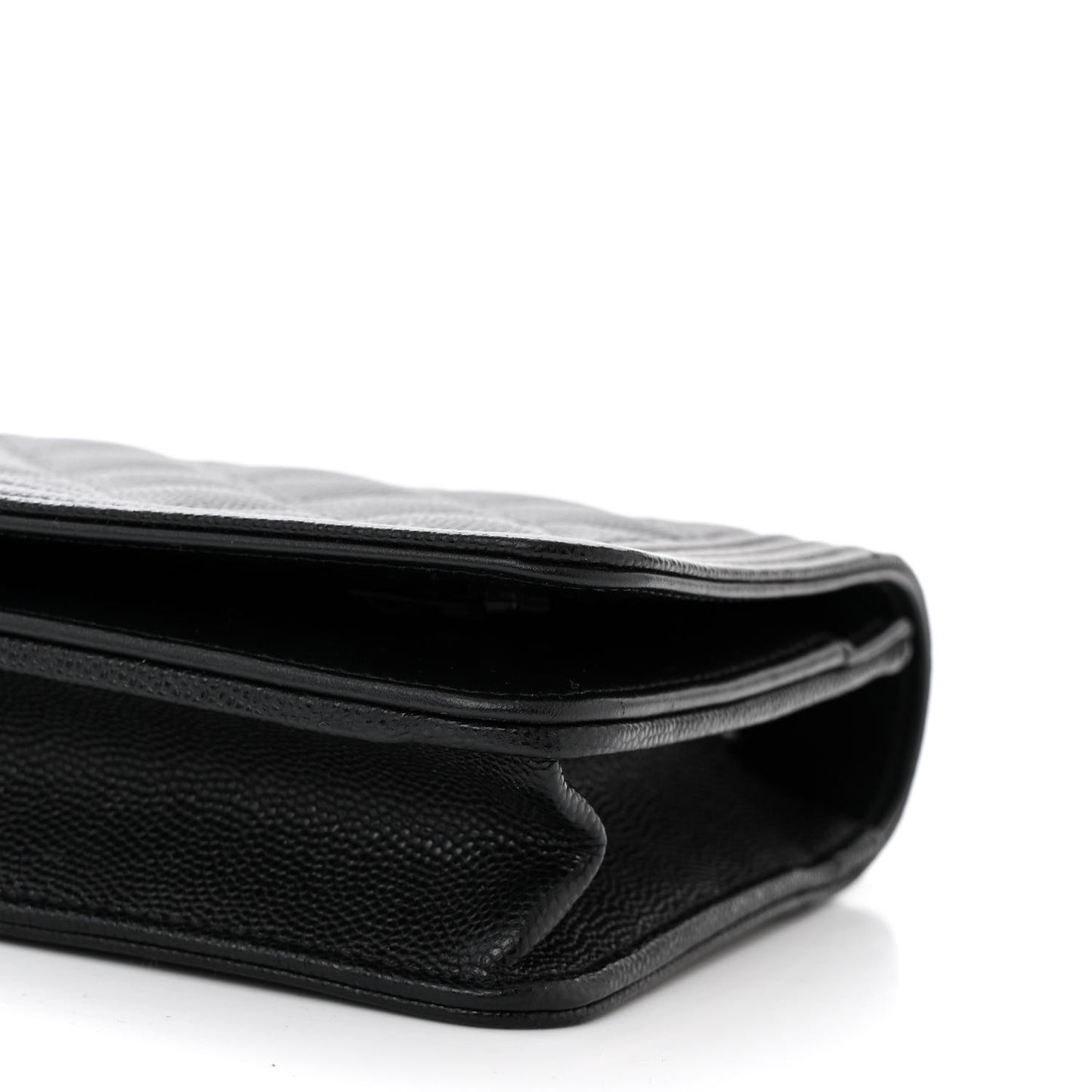 Caviar Quilted Boy Wallet On Chain WOC Black