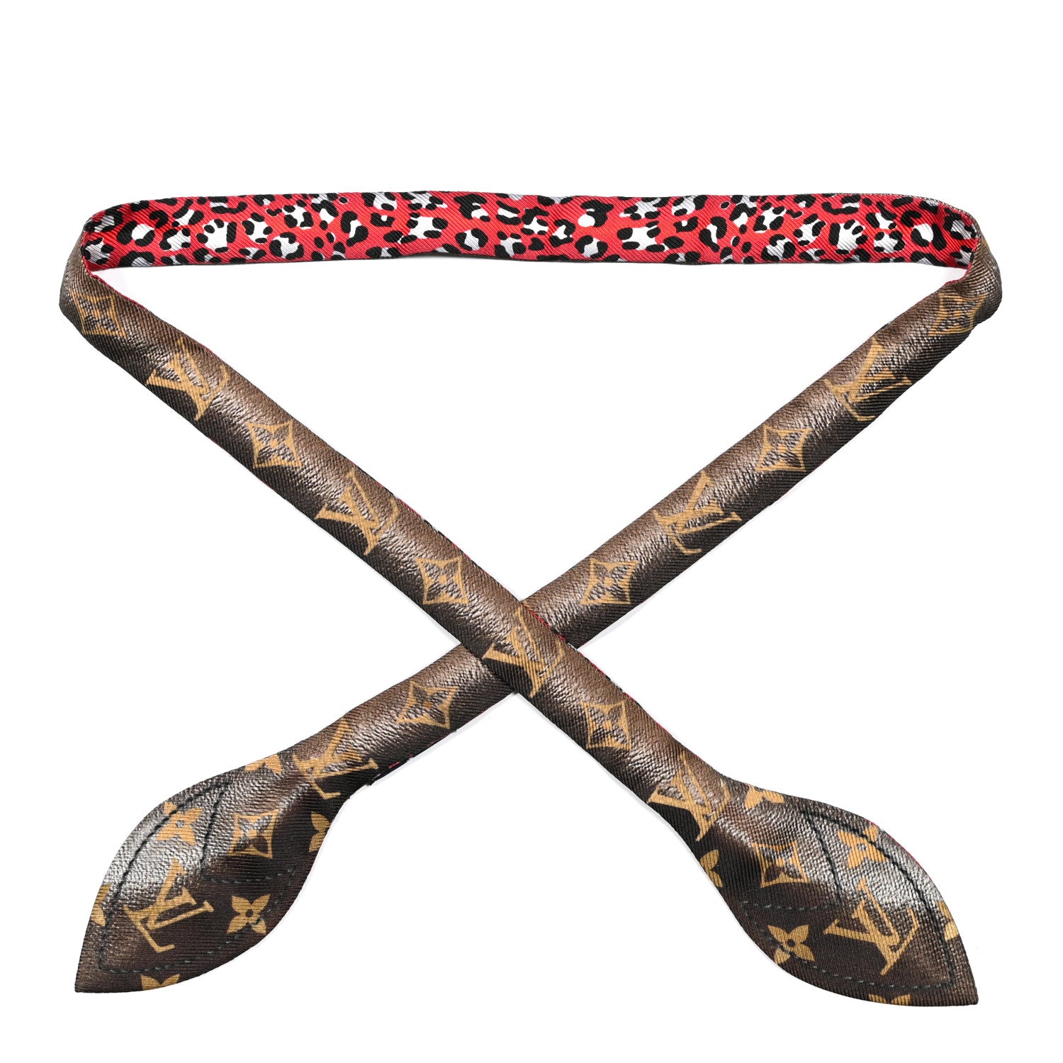 Louis Vuitton Silk Monogram Vuittamins Bandeau 3D Marron 1 of 4