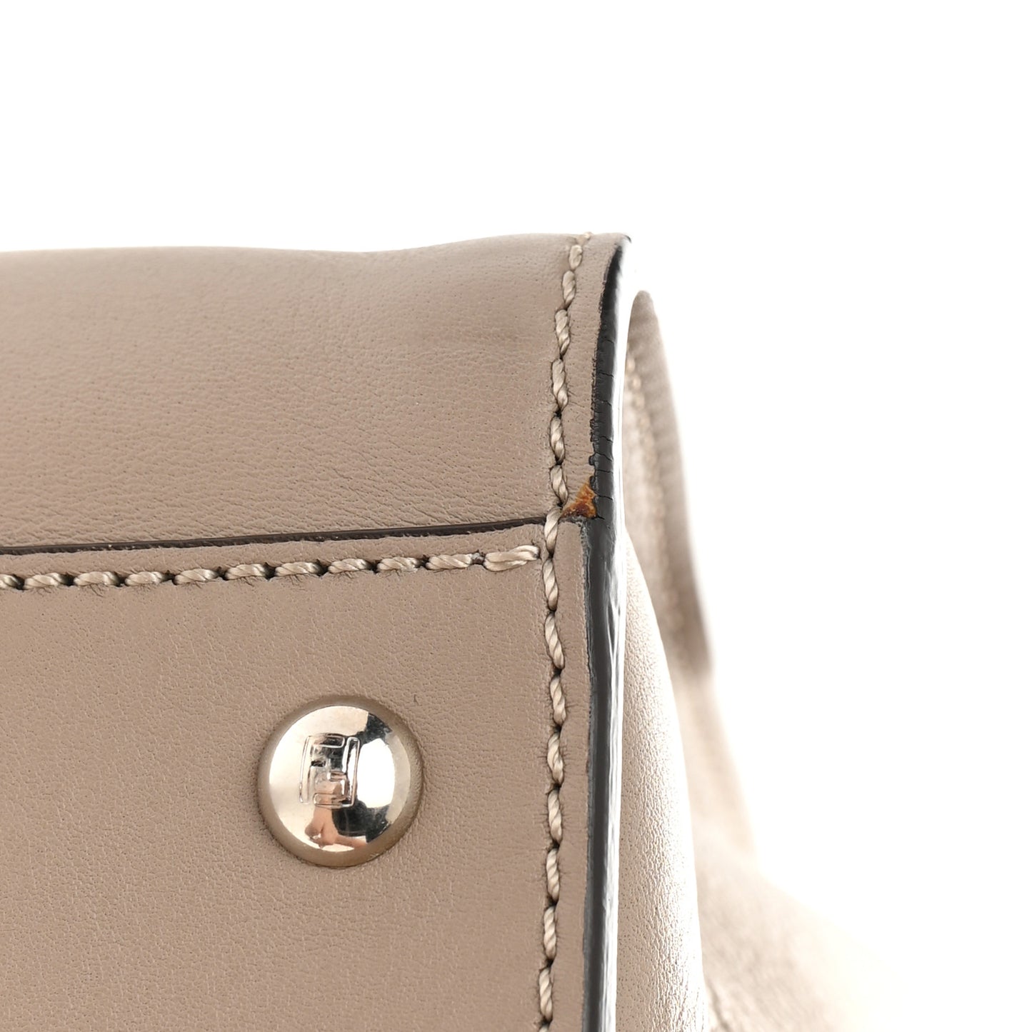 Vitello Seta Plexiglass Granite Large Peekaboo Iconic Satchel Tortora