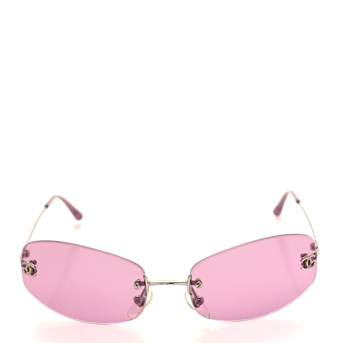 Metal CC Logo Sunglasses 4002 Pink