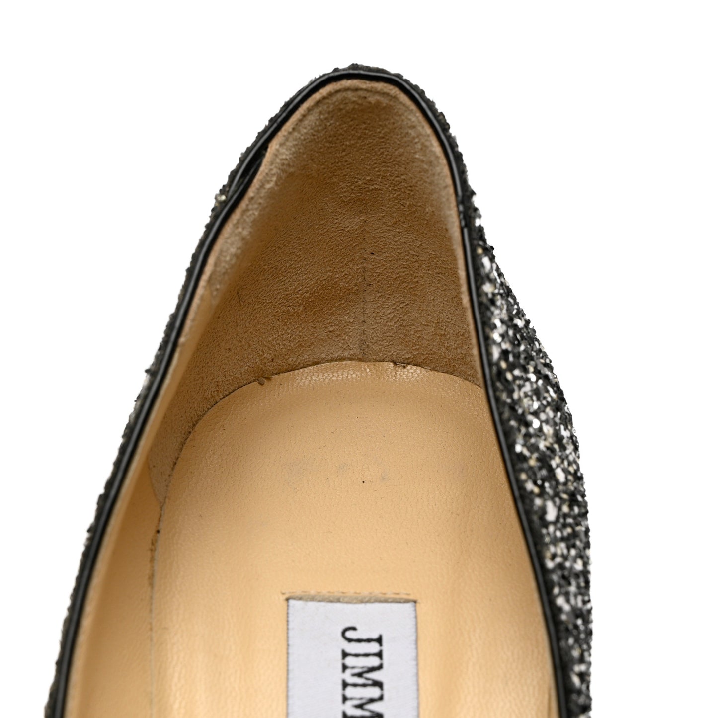 Coarse Glitter Degrade Pointy Toe Romy 100 Pumps 39.5 Black Silver