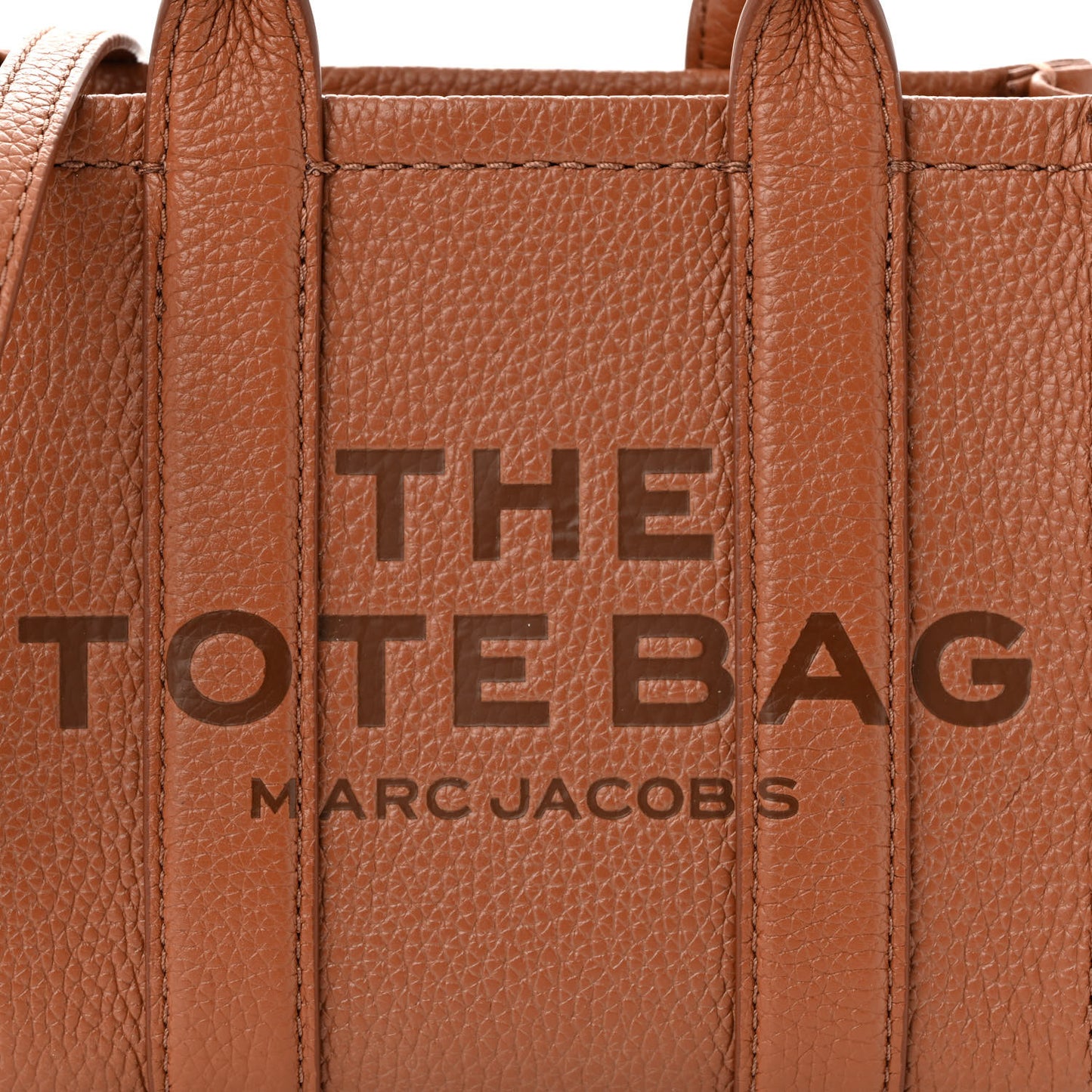 Grained Calfskin Micro The Tote Bag Argan Oil