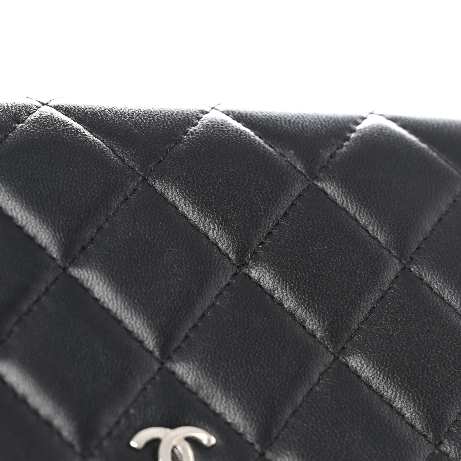 Chanel Lambskin Quilted Wallet On Chain WOC Black 13 of 14