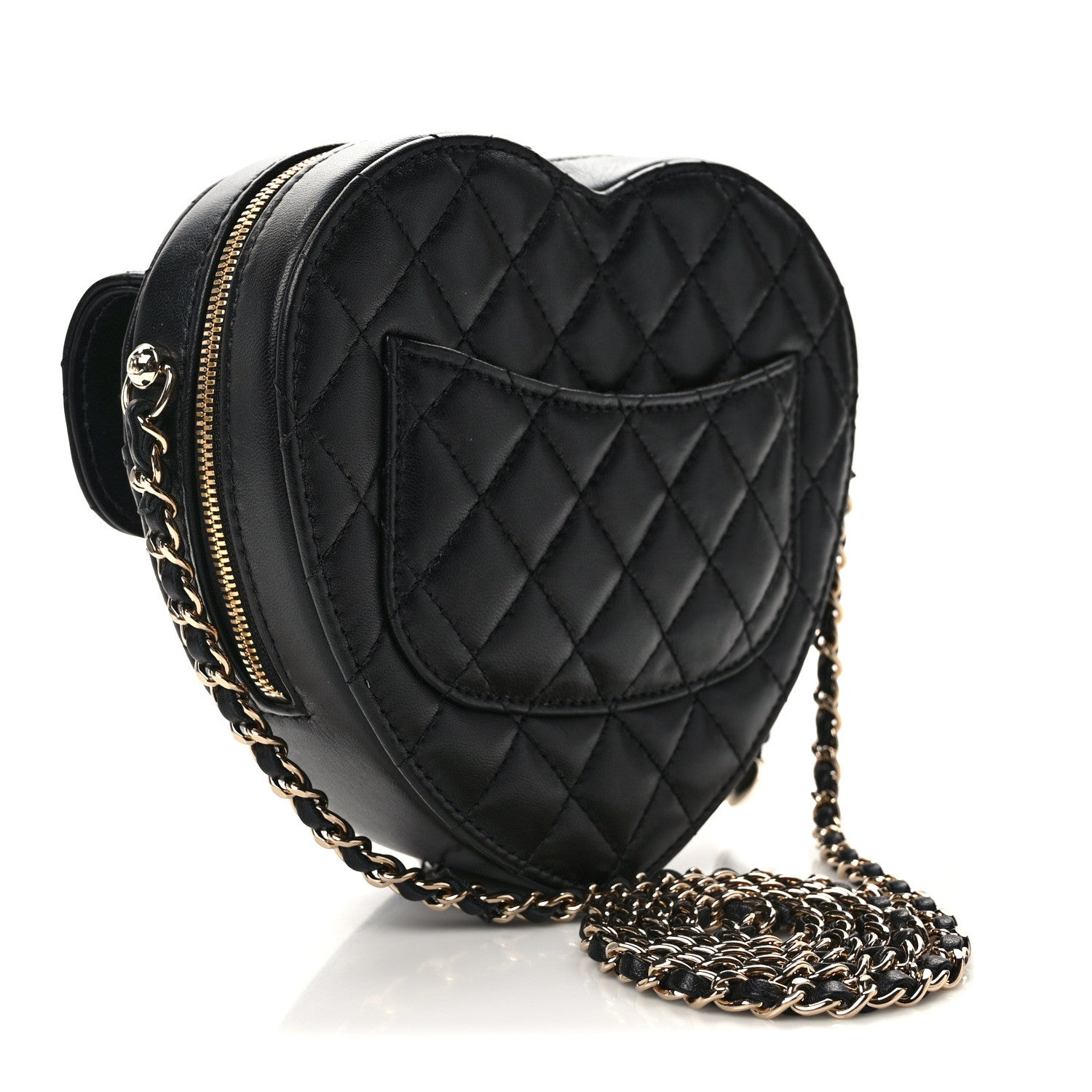 Chanel Lambskin Quilted CC In Love Heart Bag Black 3 of 11