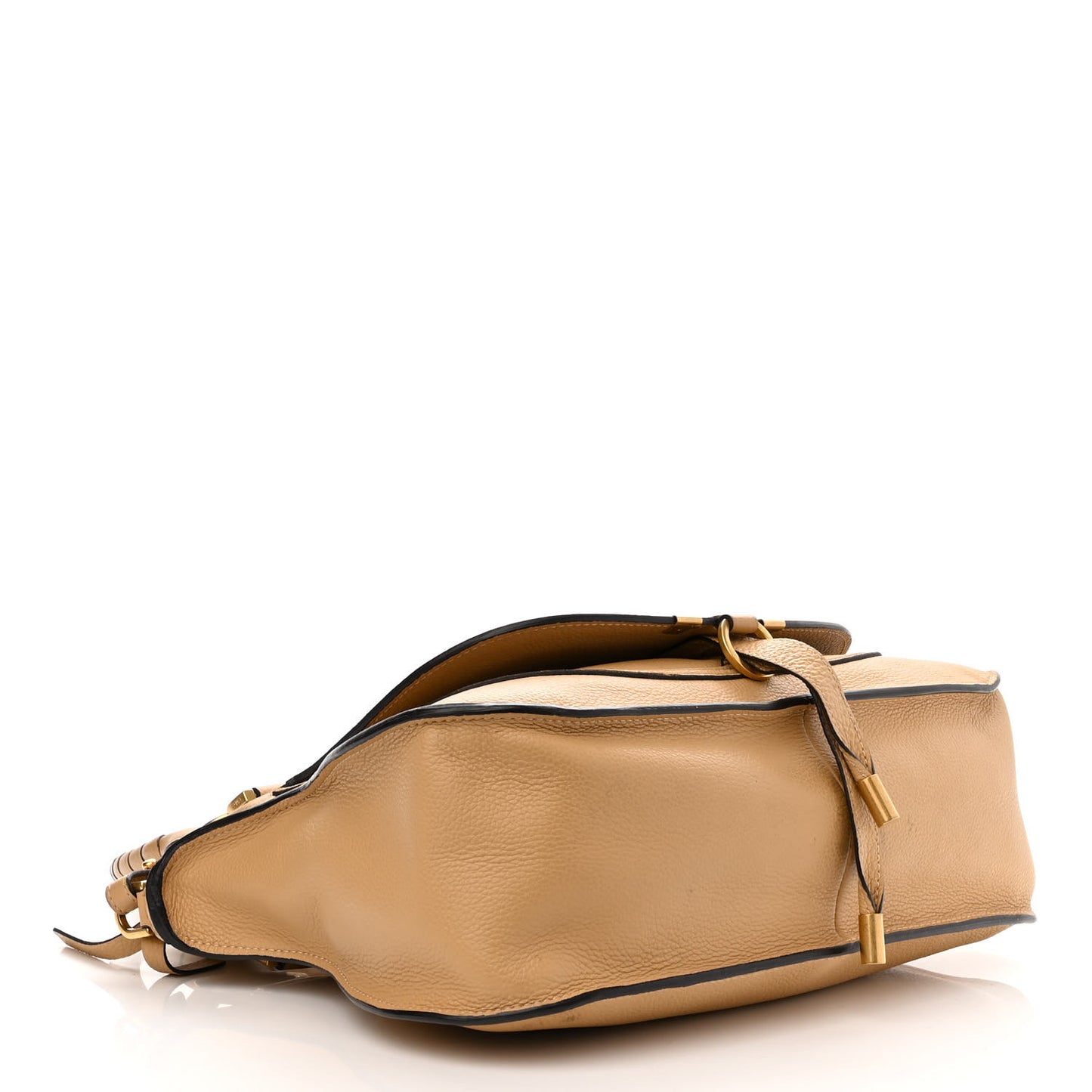 Calfskin Medium Marcie Satchel Sand Shell
