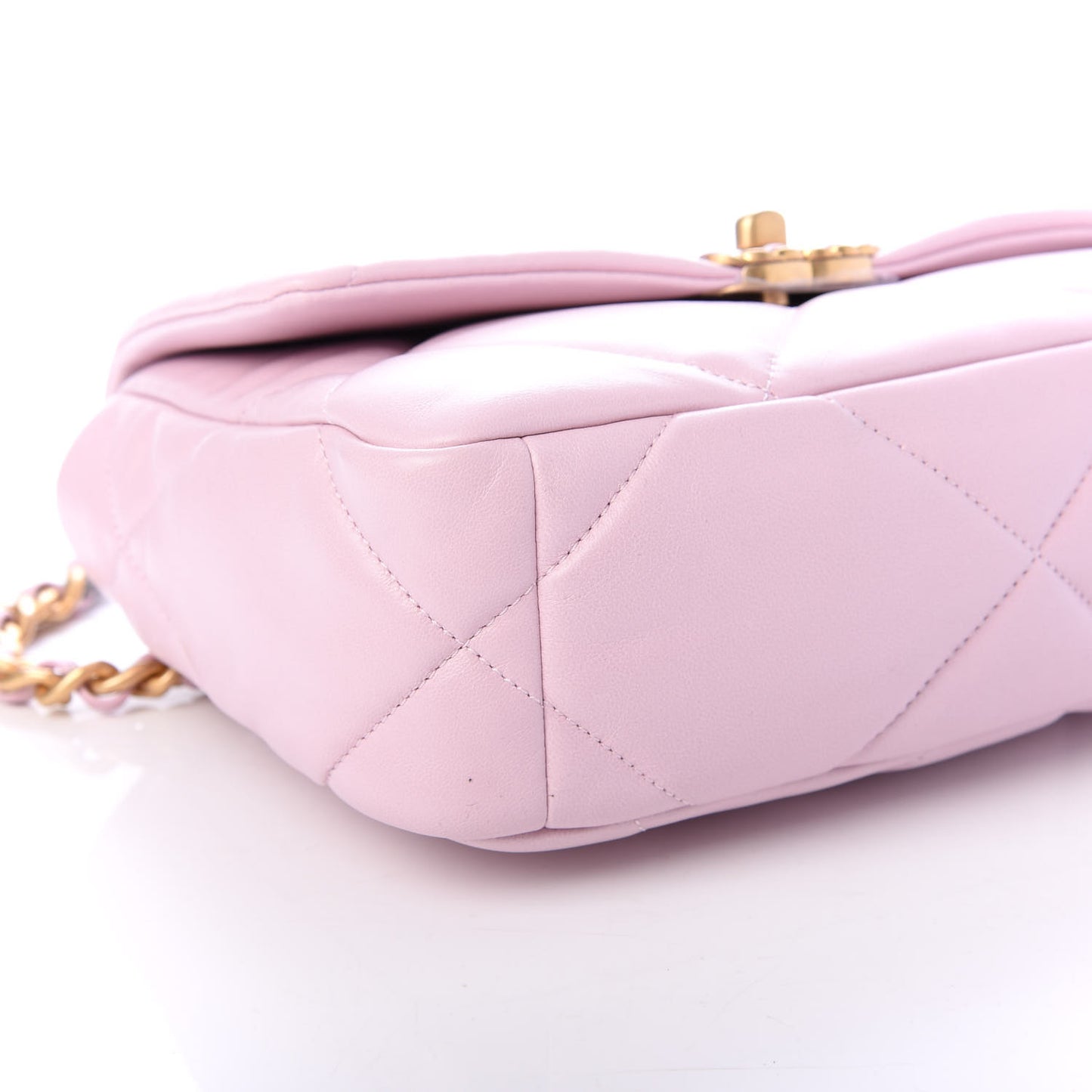 Lambskin Quilted Medium Chanel 19 Flap Light Pink