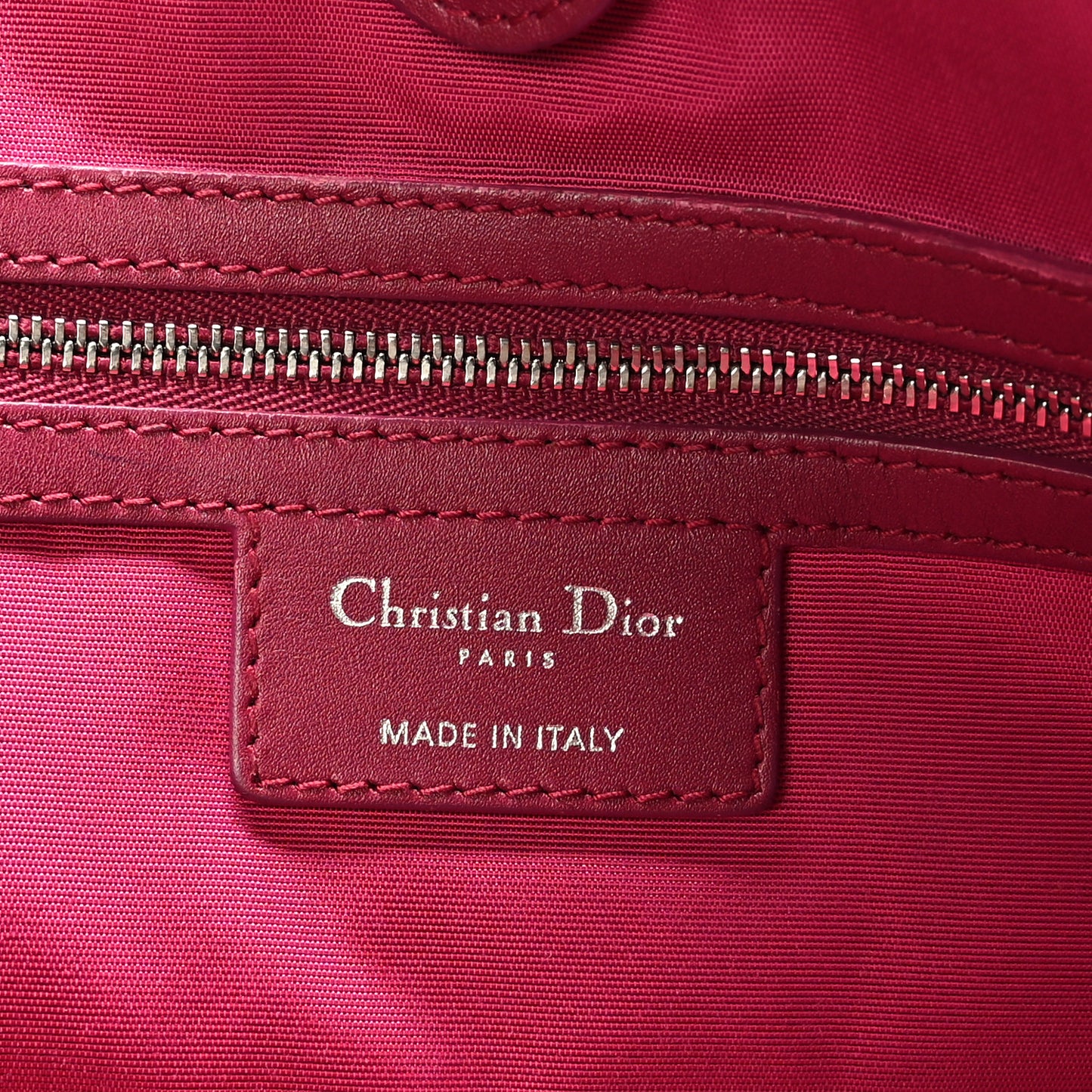 Coated Canvas Cannage Medium Panarea Tote Raspberry