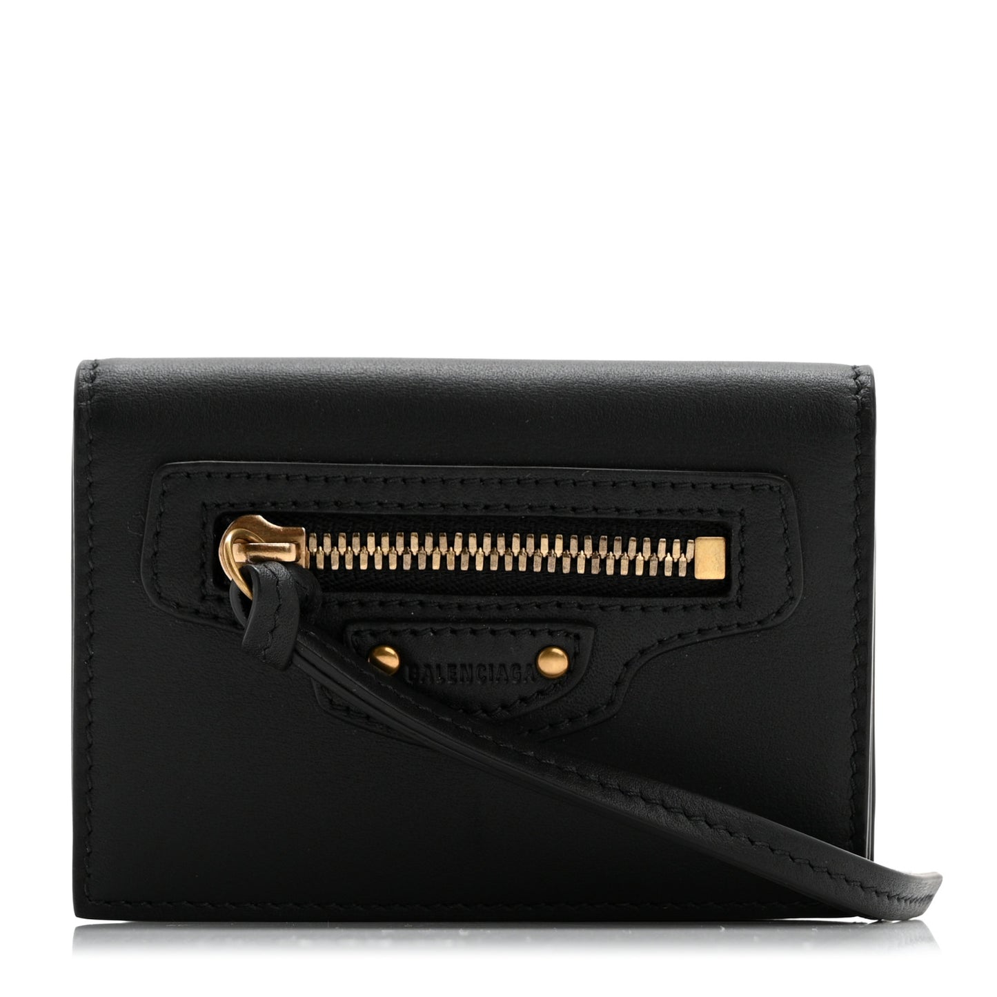 Calfskin Tri-Fold Wallet Black