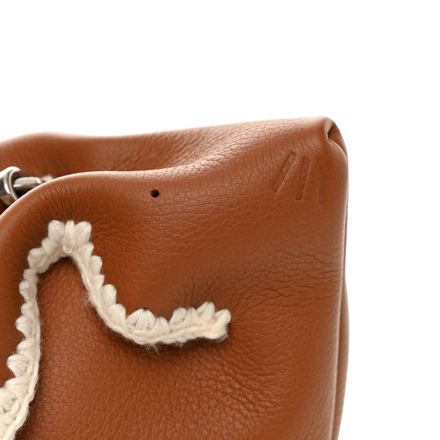 Loewe Calfskin Shearling Mini Bunny Crossbody Bag Caramel 10 of 10