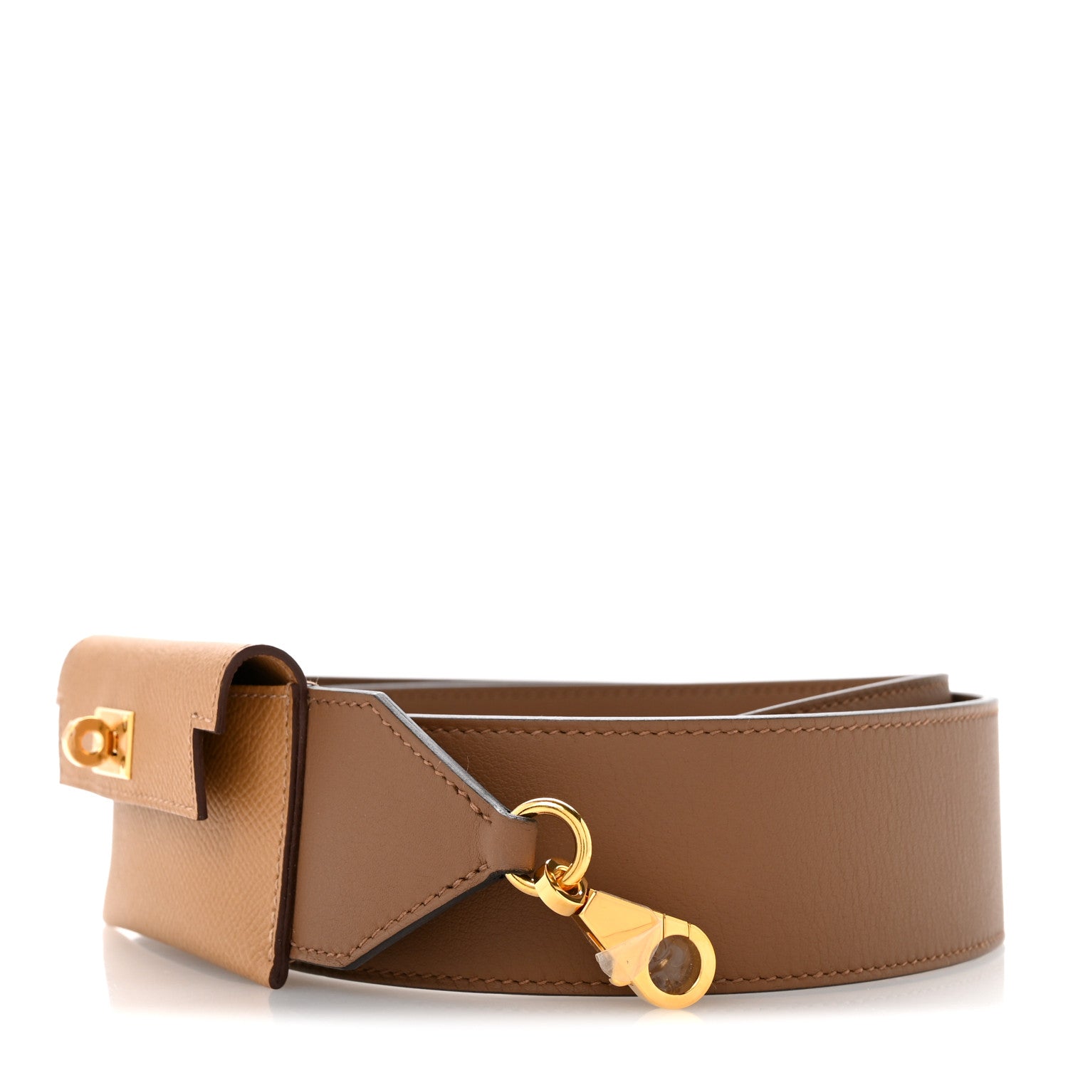Hermes Swift Epsom Pocket Kelly Shoulder Strap Alezan Biscuit