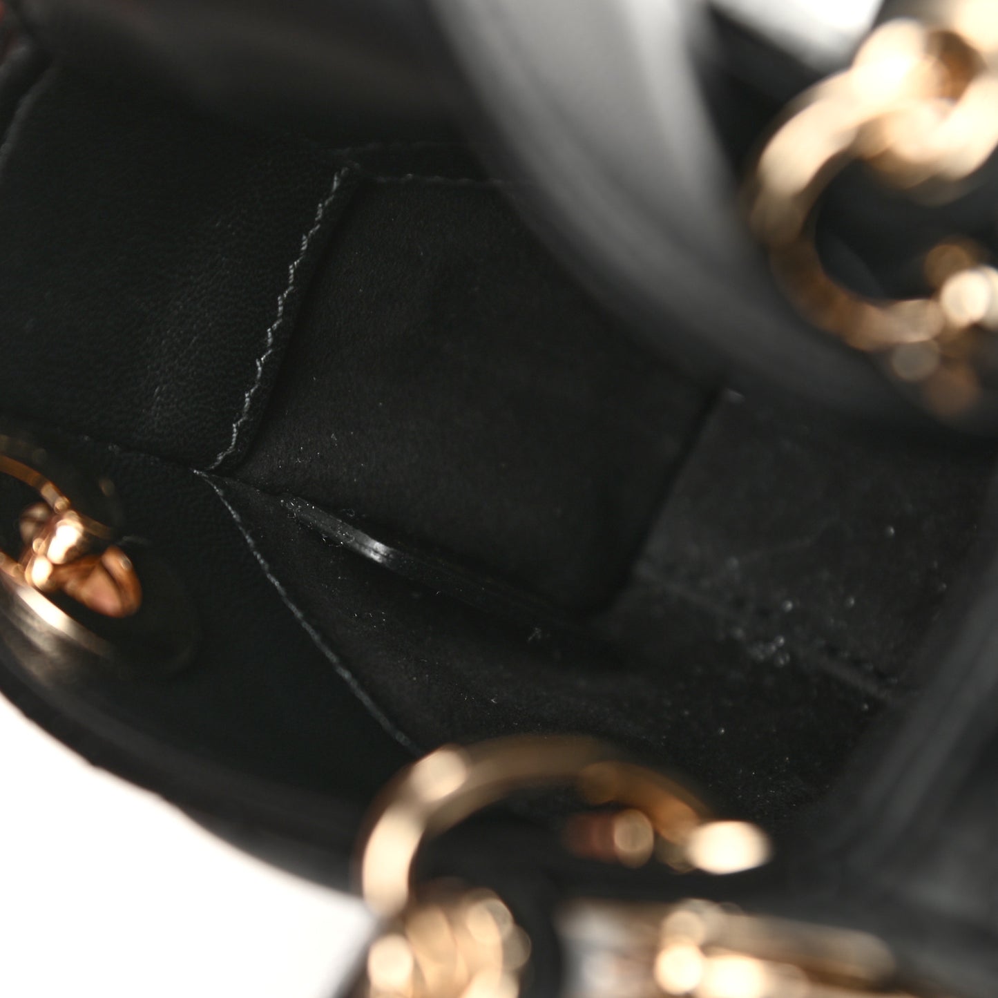 Lambskin Cannage Micro Lady Dior Black