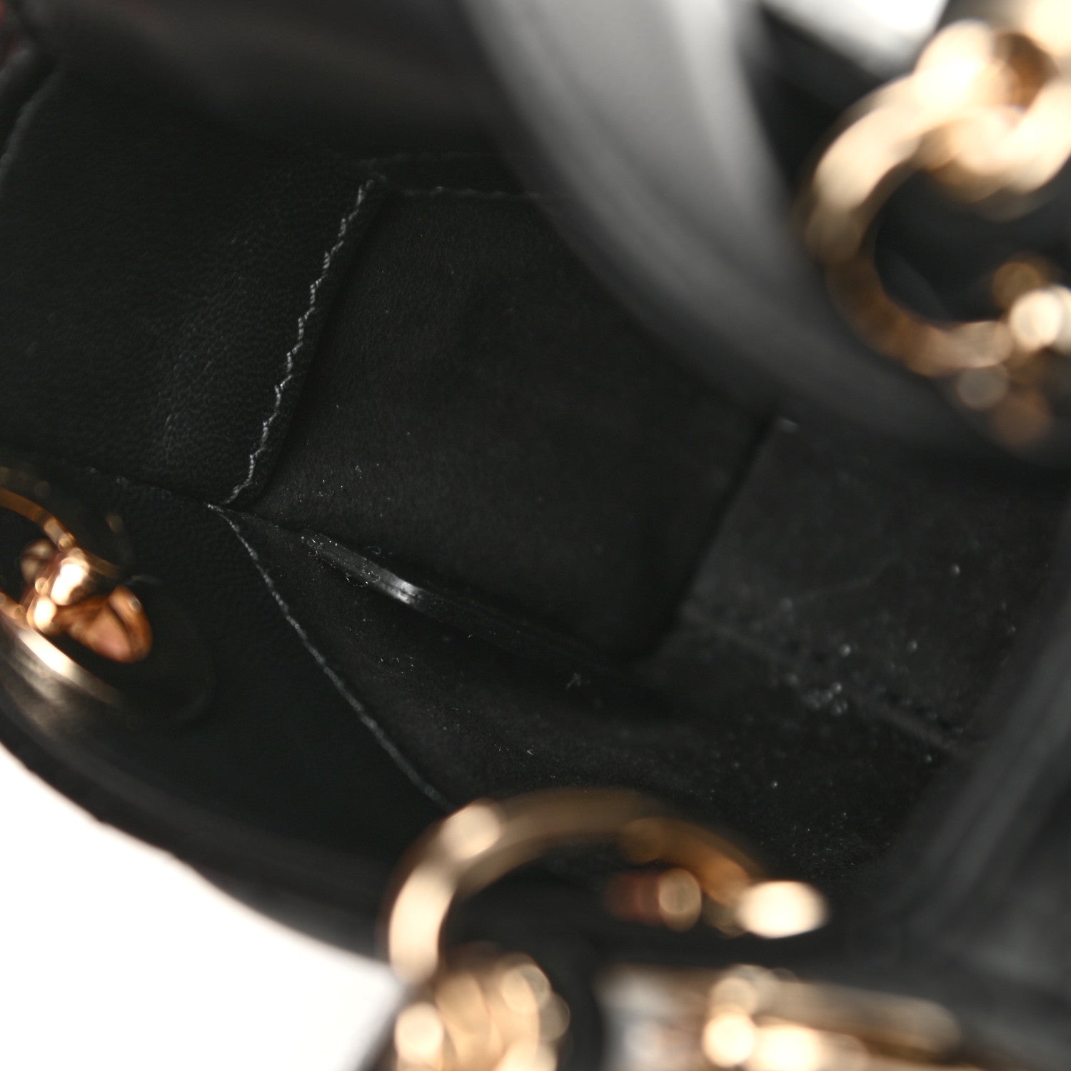 Christian Dior Lambskin Cannage Micro Lady Dior Black 6 of 10