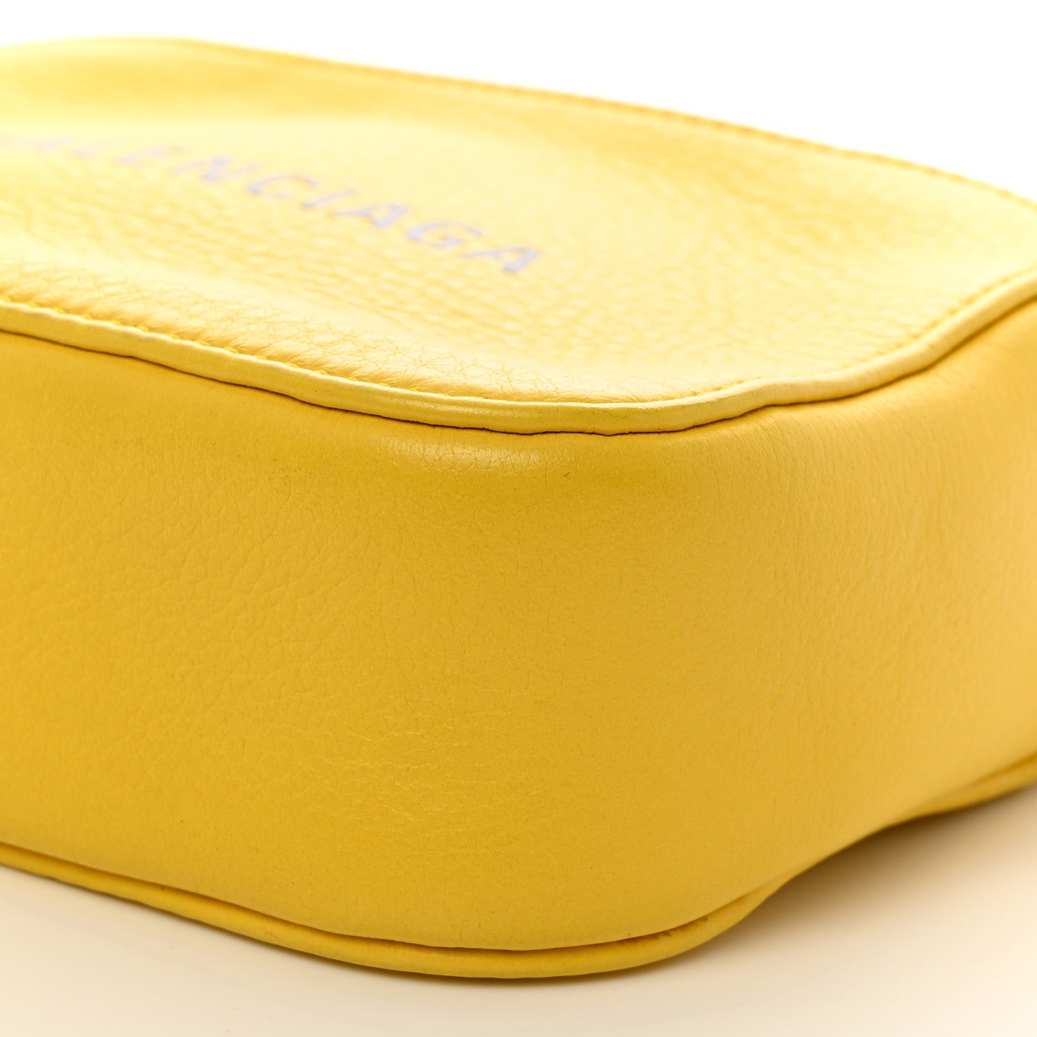 Balenciaga Smooth Calfskin Logo XS Everyday Camera Bag Jaune Soleil Black 9 of 9