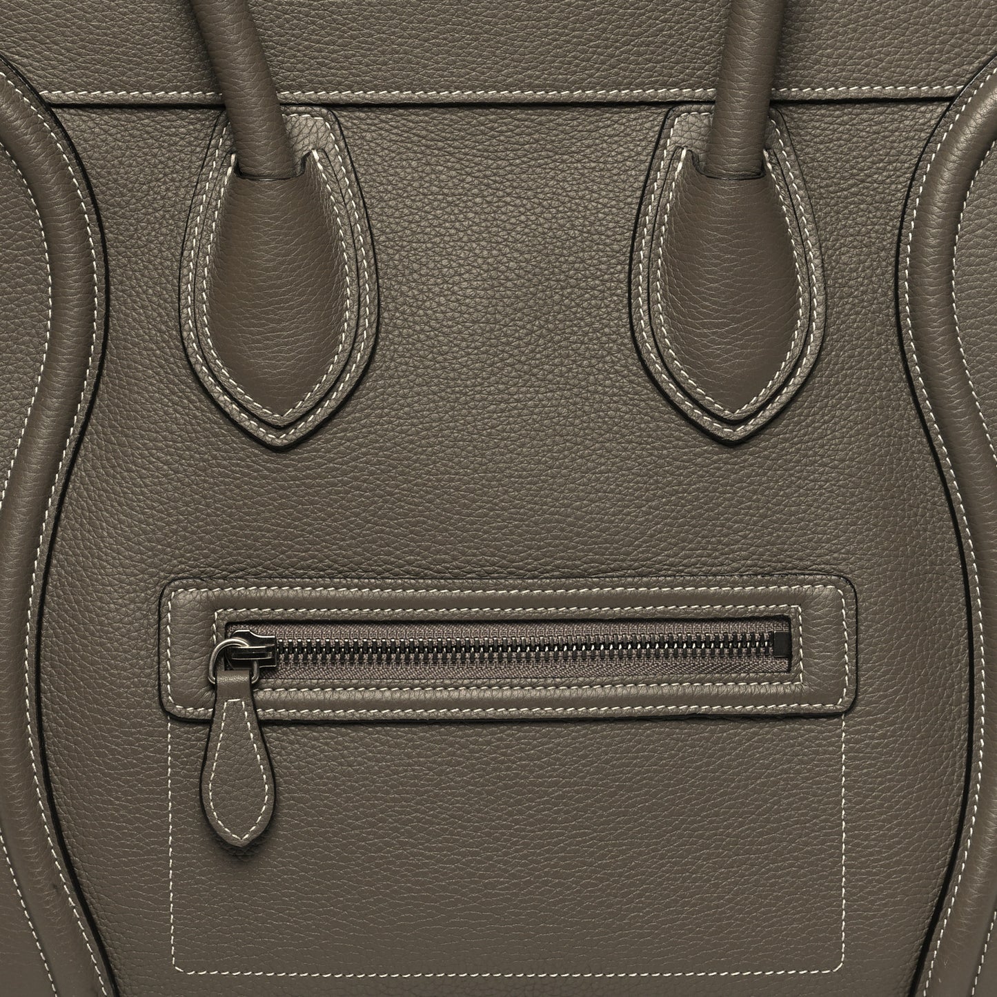 Drummed Calfskin Mini Luggage Souris