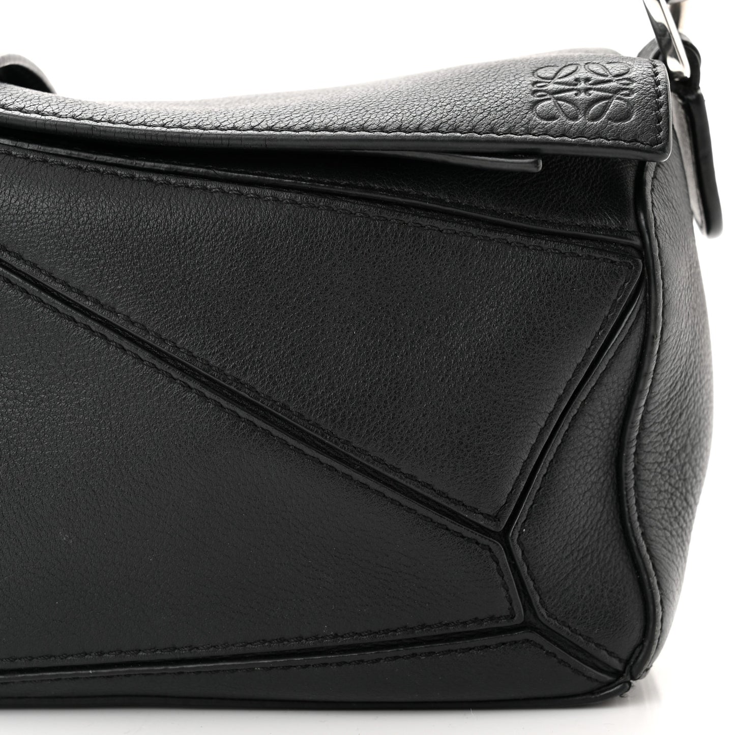Calfskin Mini Puzzle Bag Black