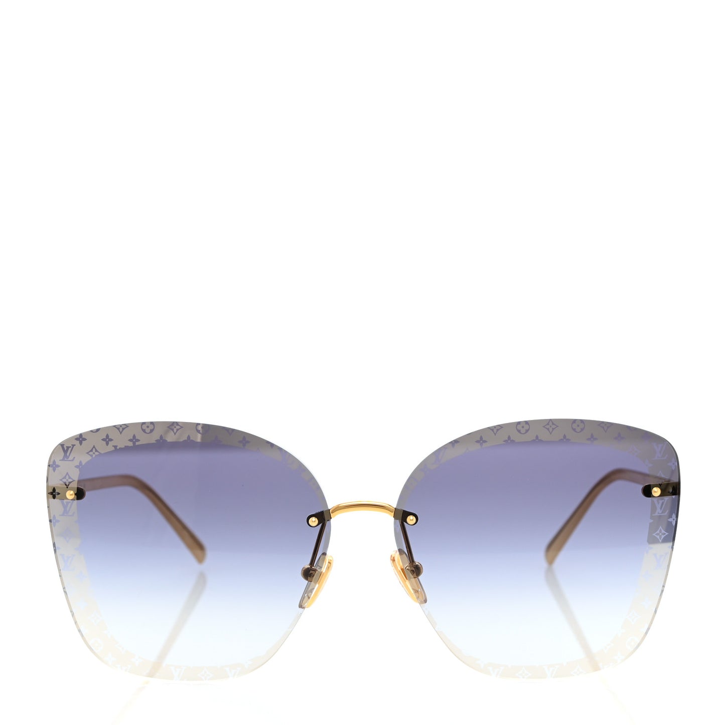 Metal LV Halo Cat Eye Sunglasses Z1930U Blue
