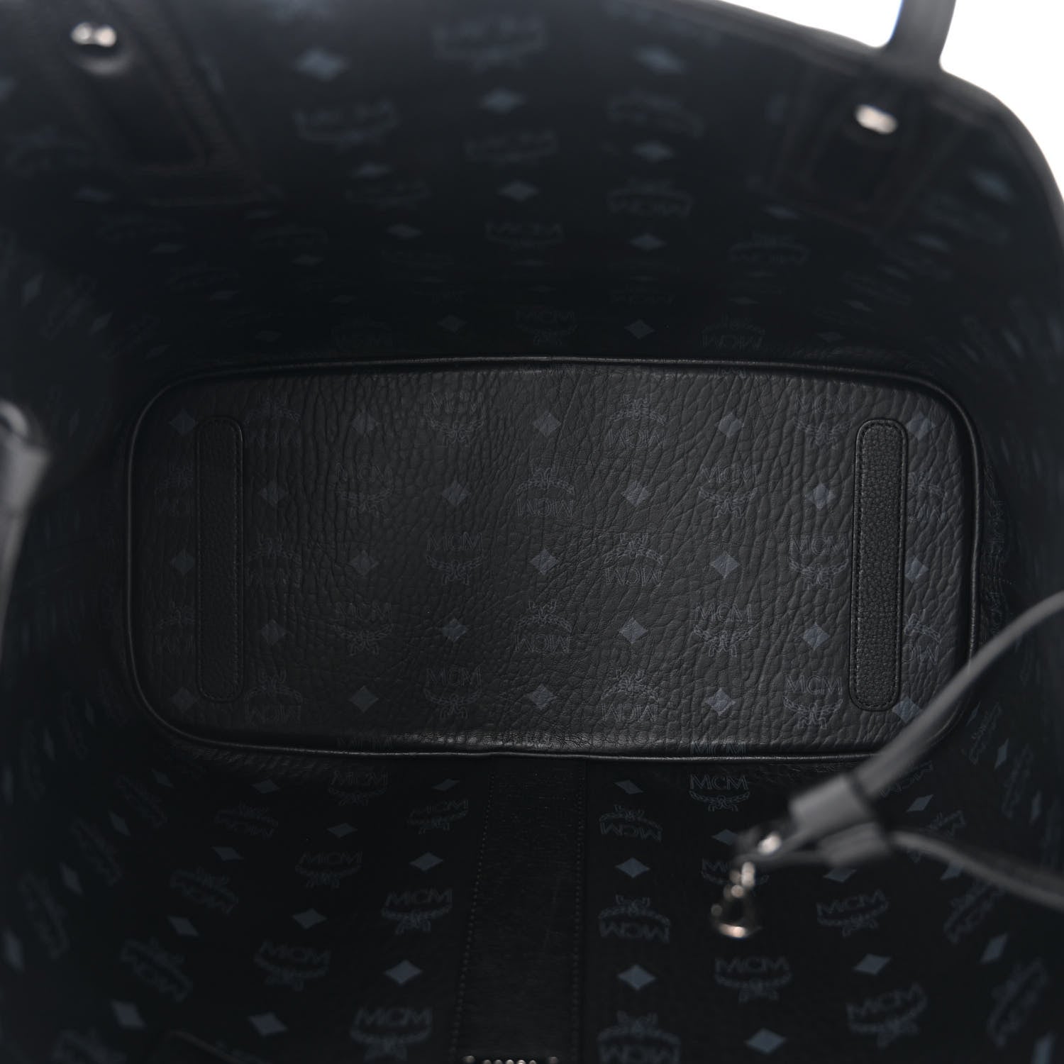 MCM Visetos Medium Liz Reversible Shopper Tote Black 9 of 16