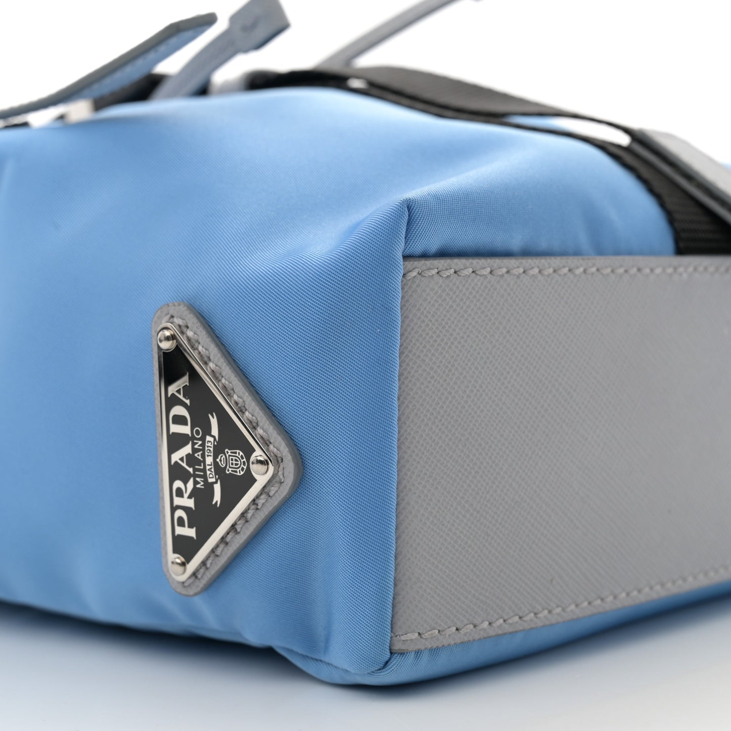 Tessuto Nylon Small Double Buckle Crossbody Pervinca