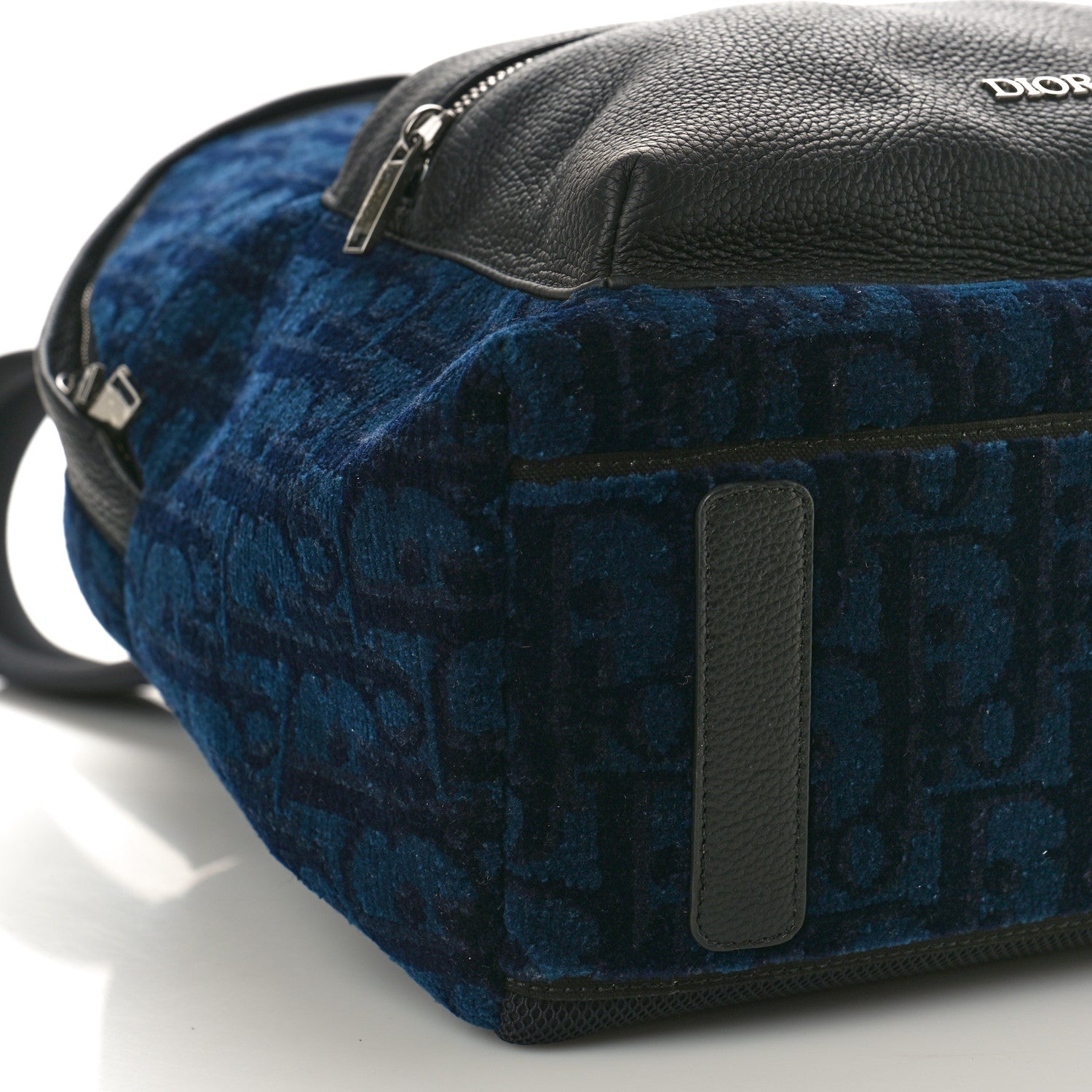 Christian Dior Oblique Velvet Calfskin Backpack Navy 9 of 11