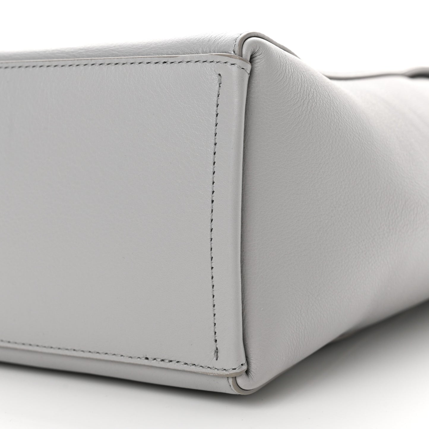 Calfskin Small Voyou Small North South Tote Light Grey