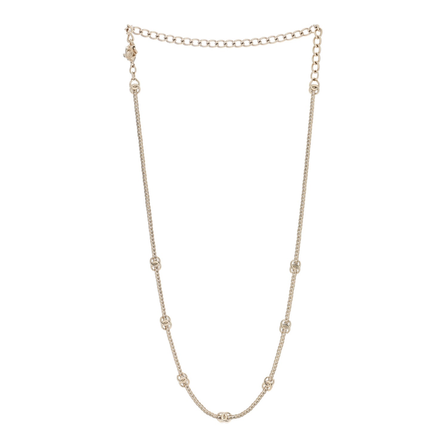 Chanel Metal CC Short Chain Necklace Gold 3 of 5