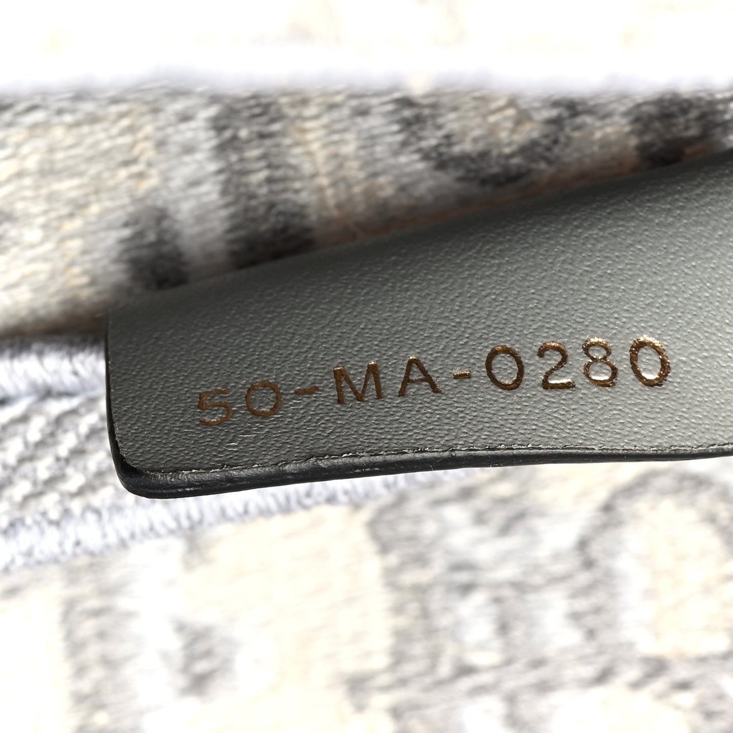 Oblique Embroidered Saddle Bag Gray