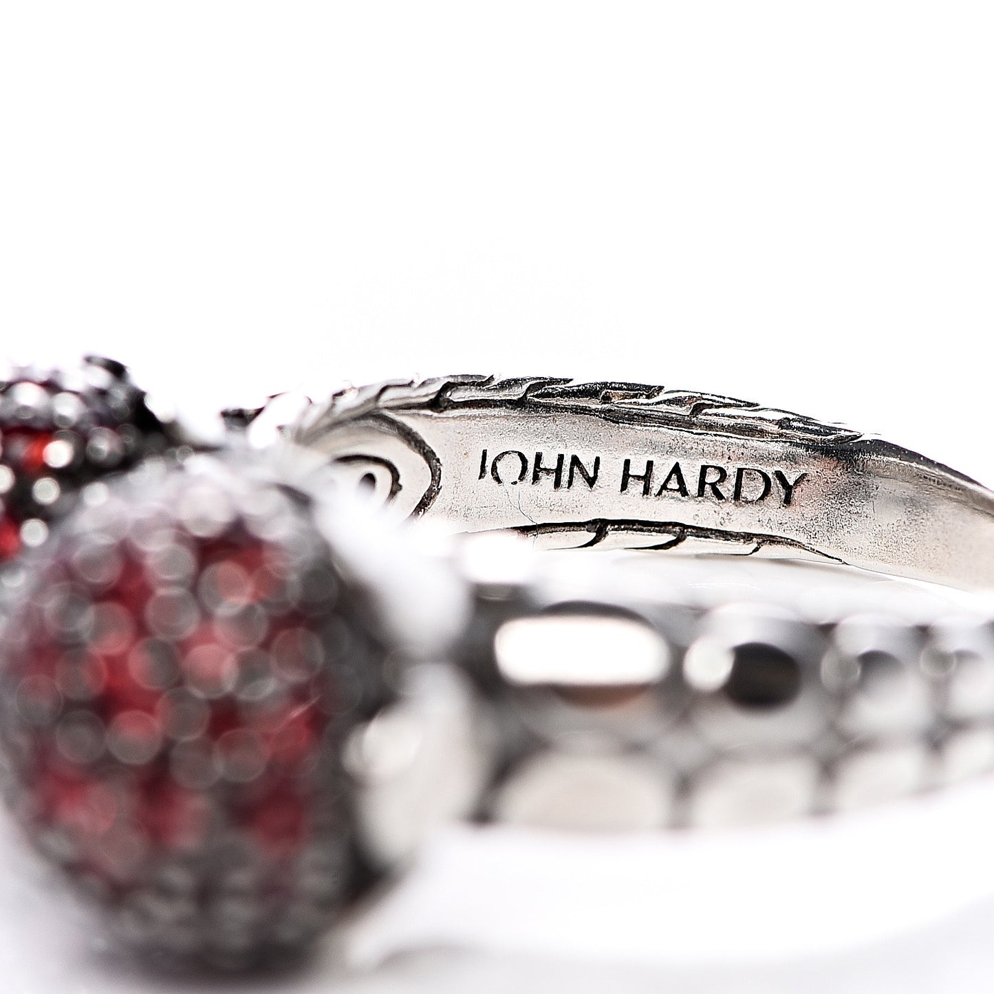 Sterling Silver Garnet Dot Bypass Ring 55 7.25