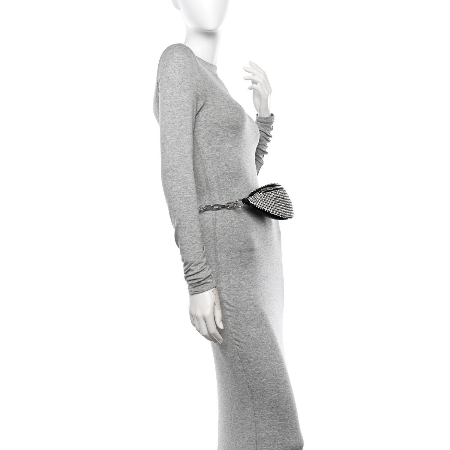 Alexander Wang Rhinestone Mesh Mini Attica Belt Bag Black 2 of 11