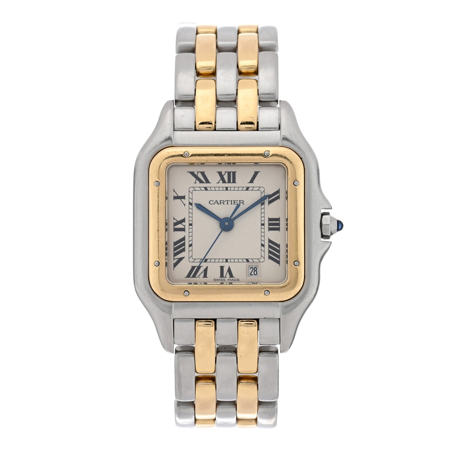 Stainless Steel 18K Yellow Gold 27mm Panthere Quartz Watch