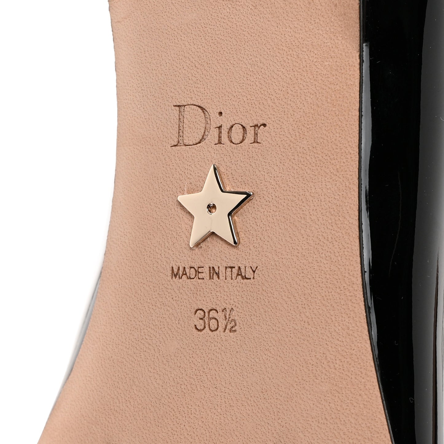 Patent Calfskin C'est Dior Ballet Flats 36.5 Black
