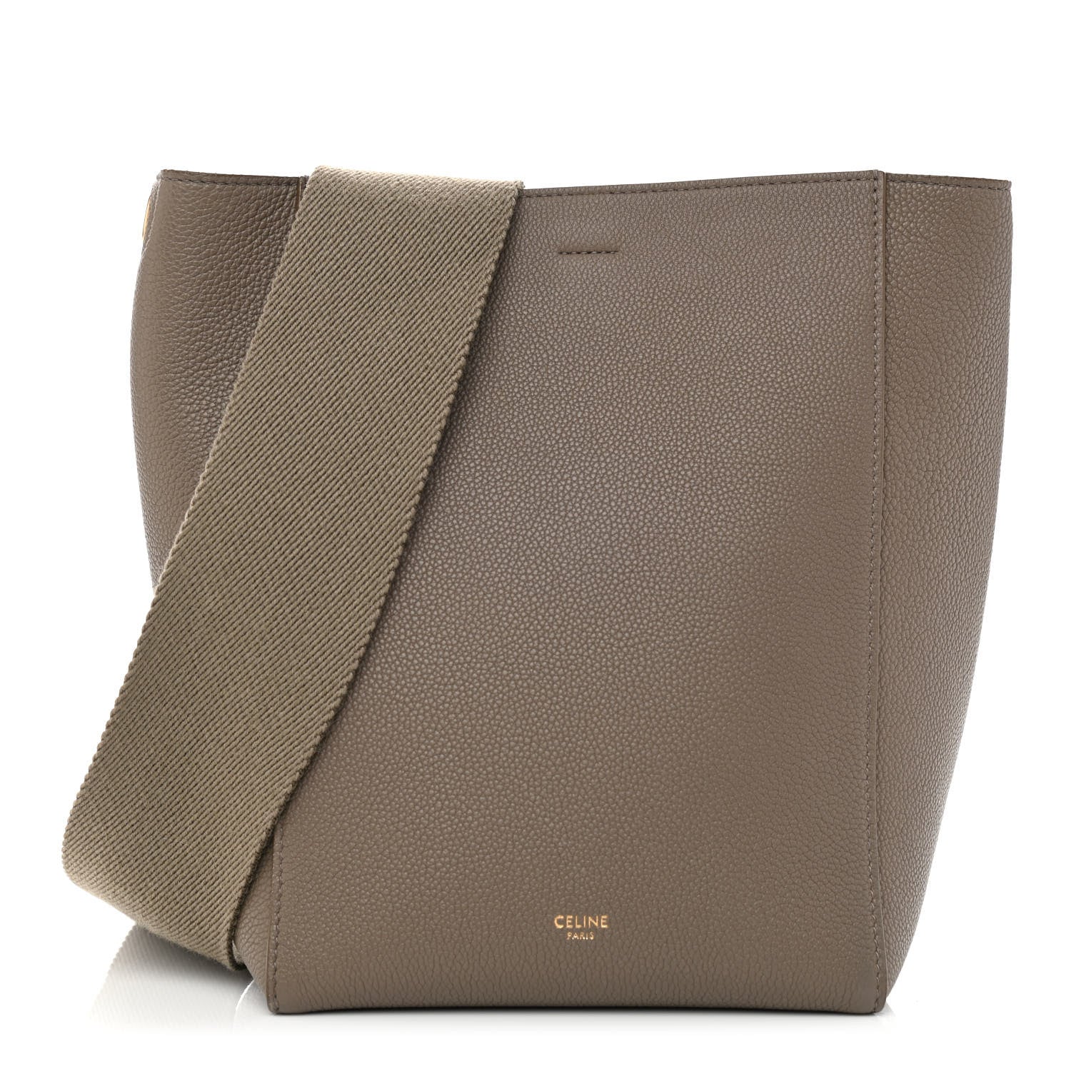 Celine Soft Grained Calfskin Small Sangle Bucket Bag Taupe 1 of 8