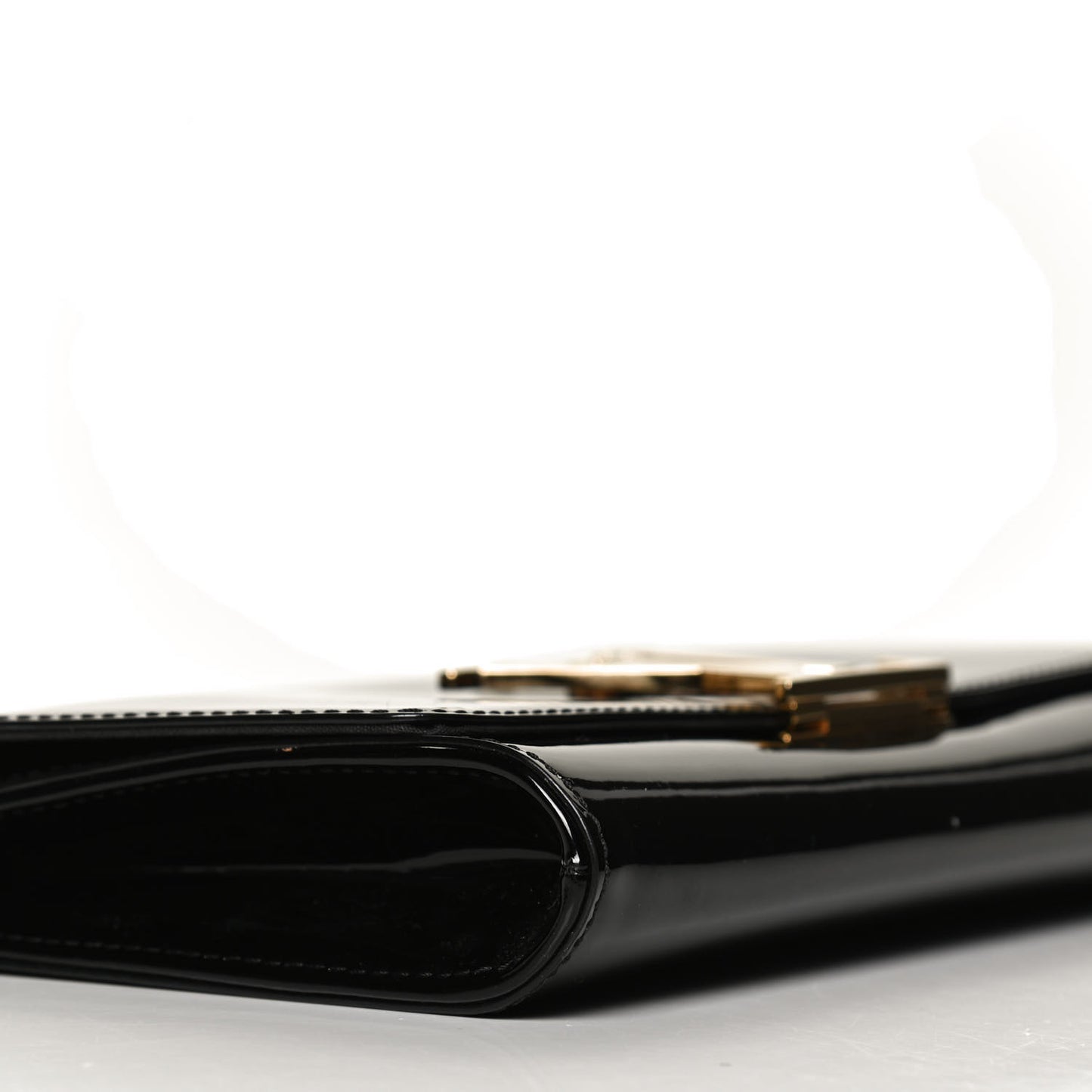 Patent Louise Clutch Black