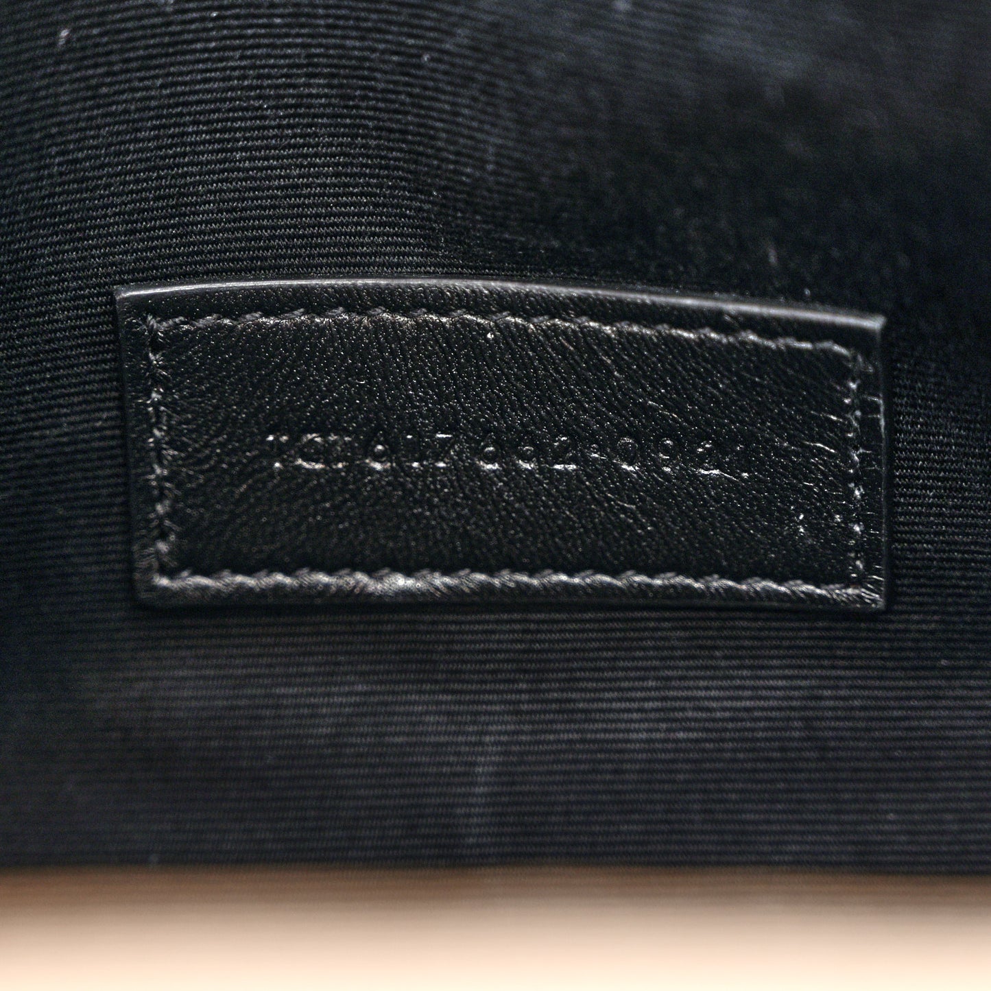 Grain De Poudre Matelasse Chevron Monogram Envelope Clutch Dark Beige