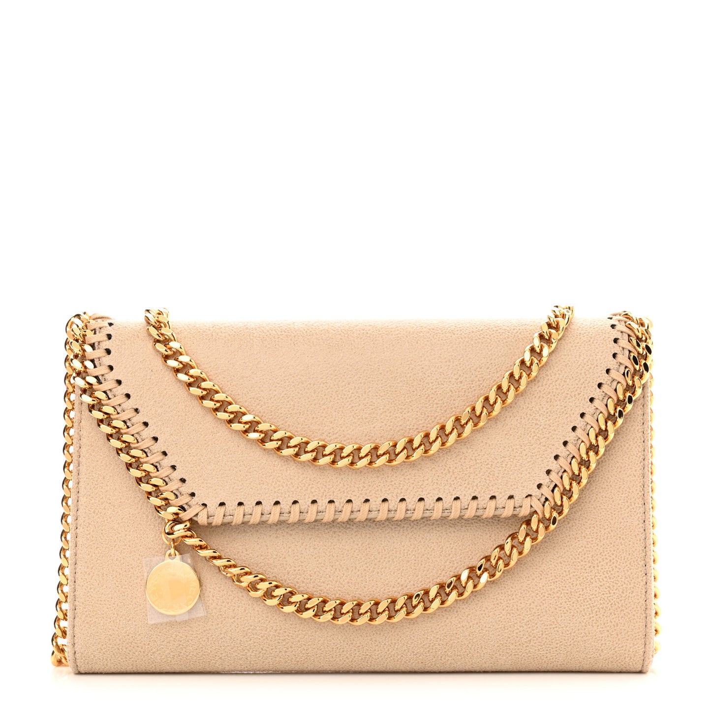 Shaggy Deer Mini Falabella Crossbody Bag Beige