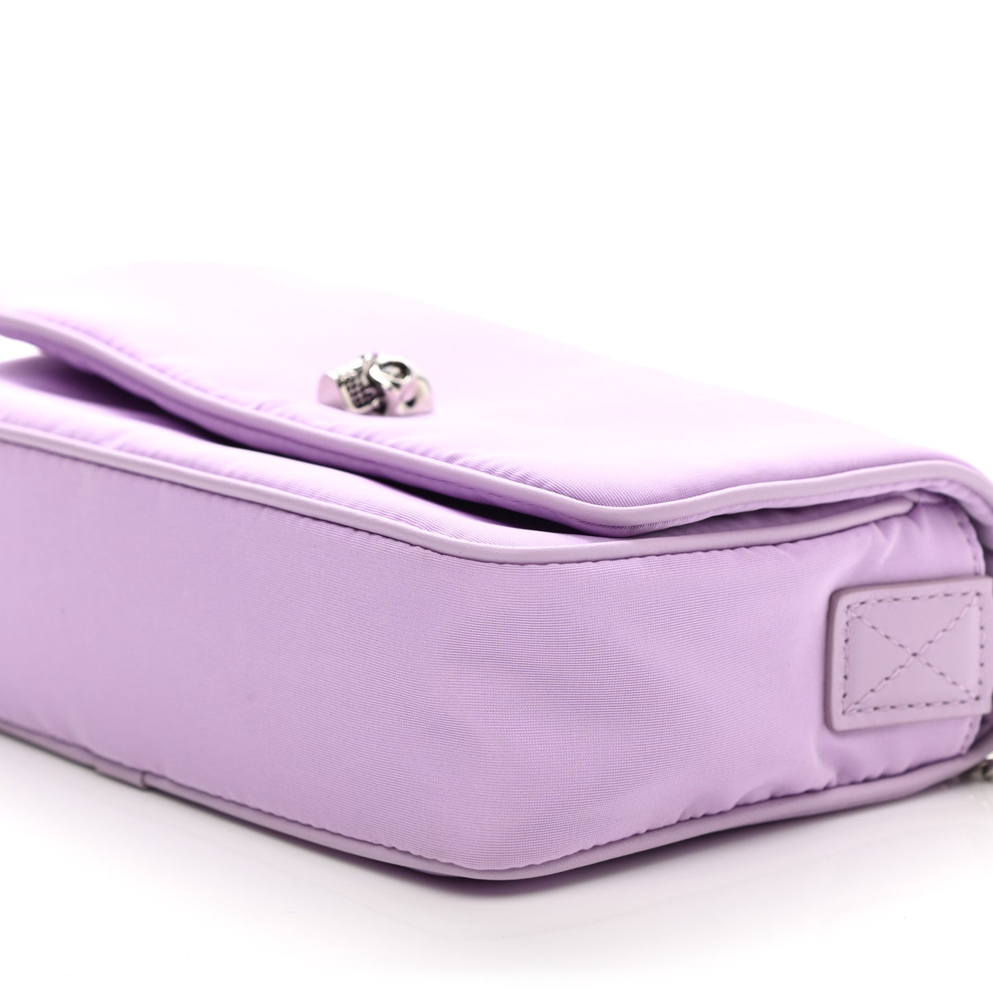 Nylon Skull Camera Crossbody Bag Lilac