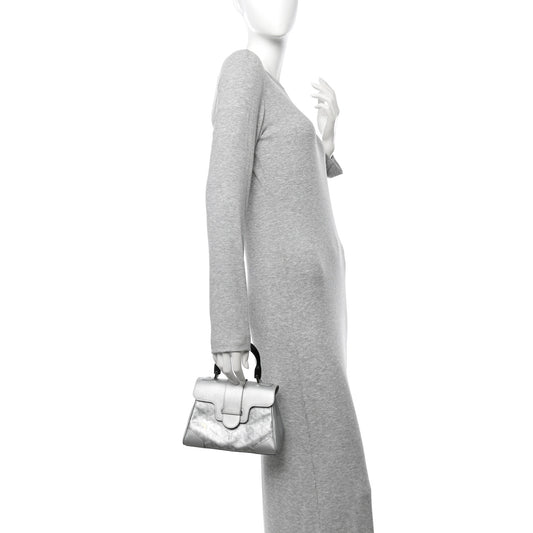 Goyardine Precious Metals Mini Saigon Silver