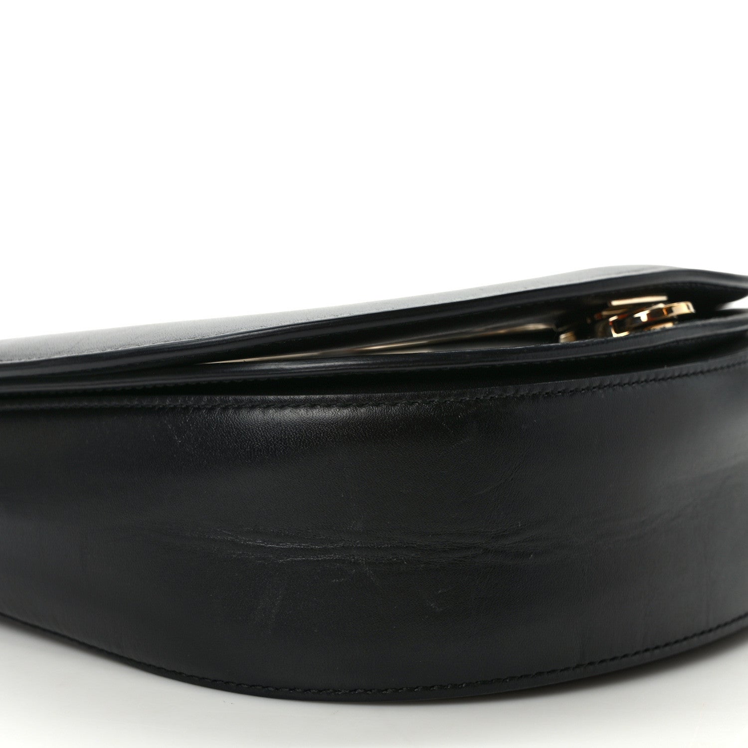Salvatore Ferragamo Calfskin Large Vela Flap Bag Black 8 of 10