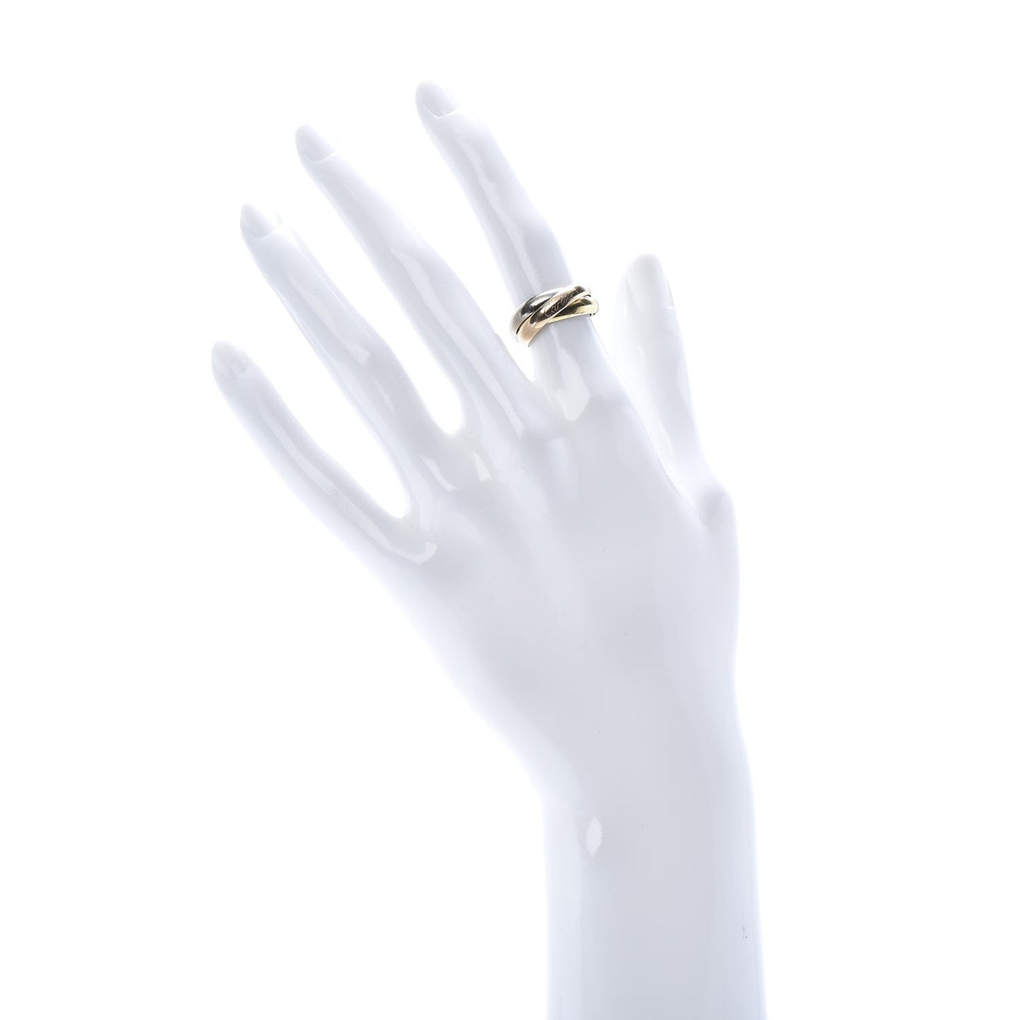 18K Pink Yellow White Gold Classic Trinity Ring 48 4.5