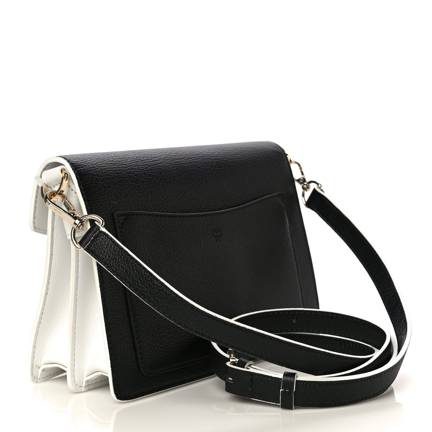 Calfskin Visetos Small Patricia Crossbody Bag Cognac Black